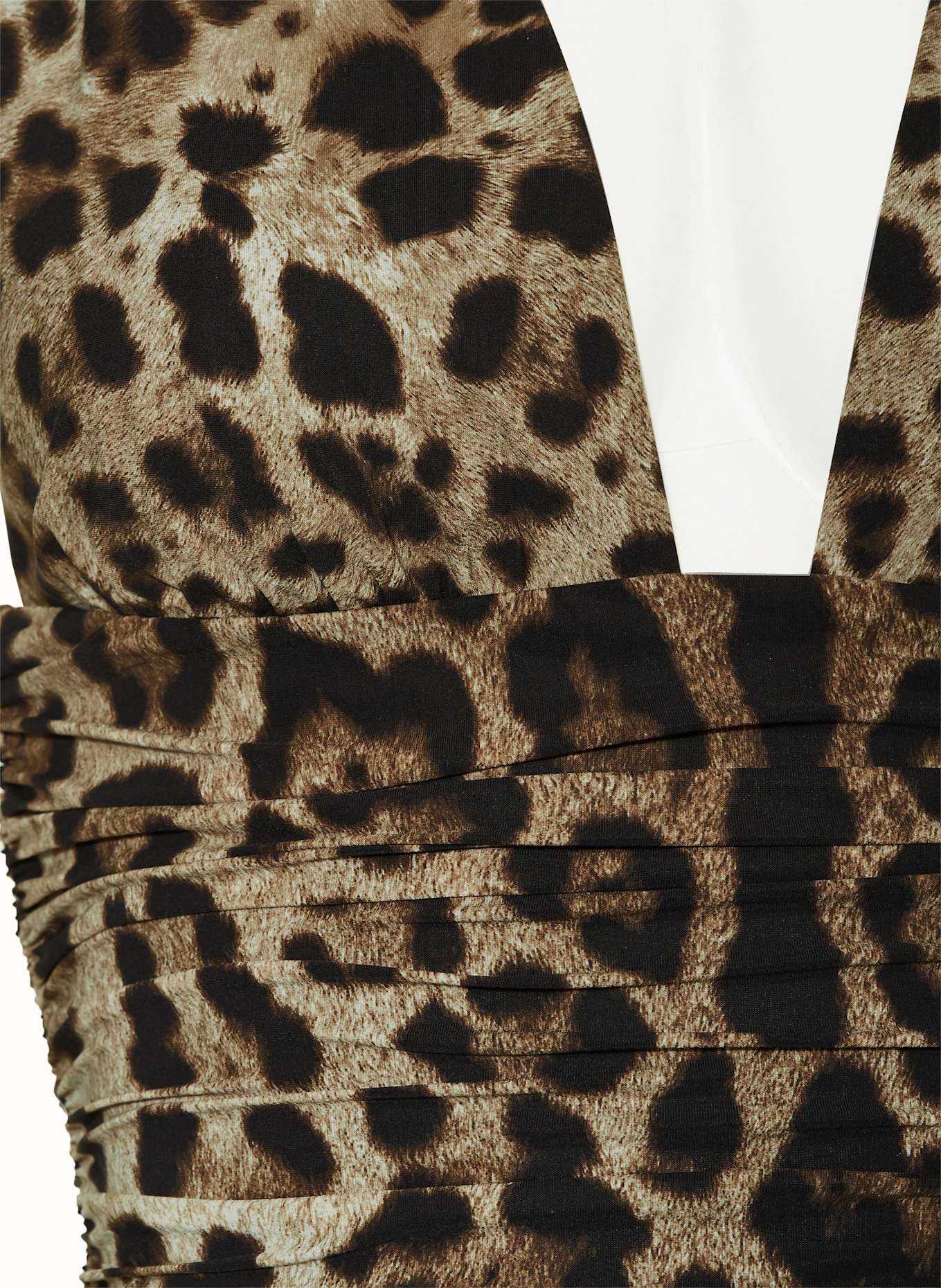 DOLCE & GABBANA Neckholder plavky INTERO LEO NEW: SVĚTLE HNĚDÁ/ TMAVĚ HNĚDÁ/ ČERNÁ