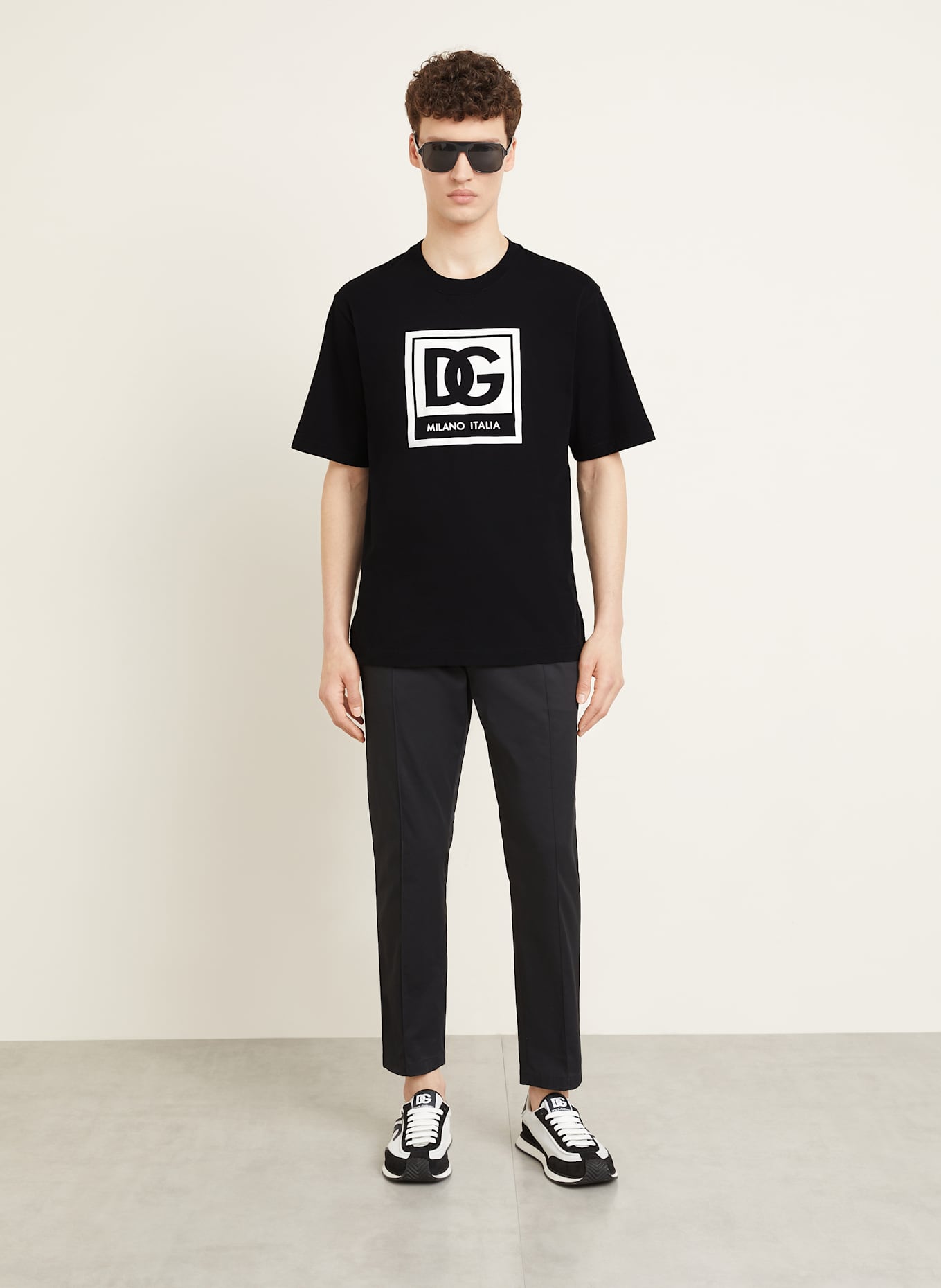 DOLCE & GABBANA T-shirt: CZARNY/ BIAŁY