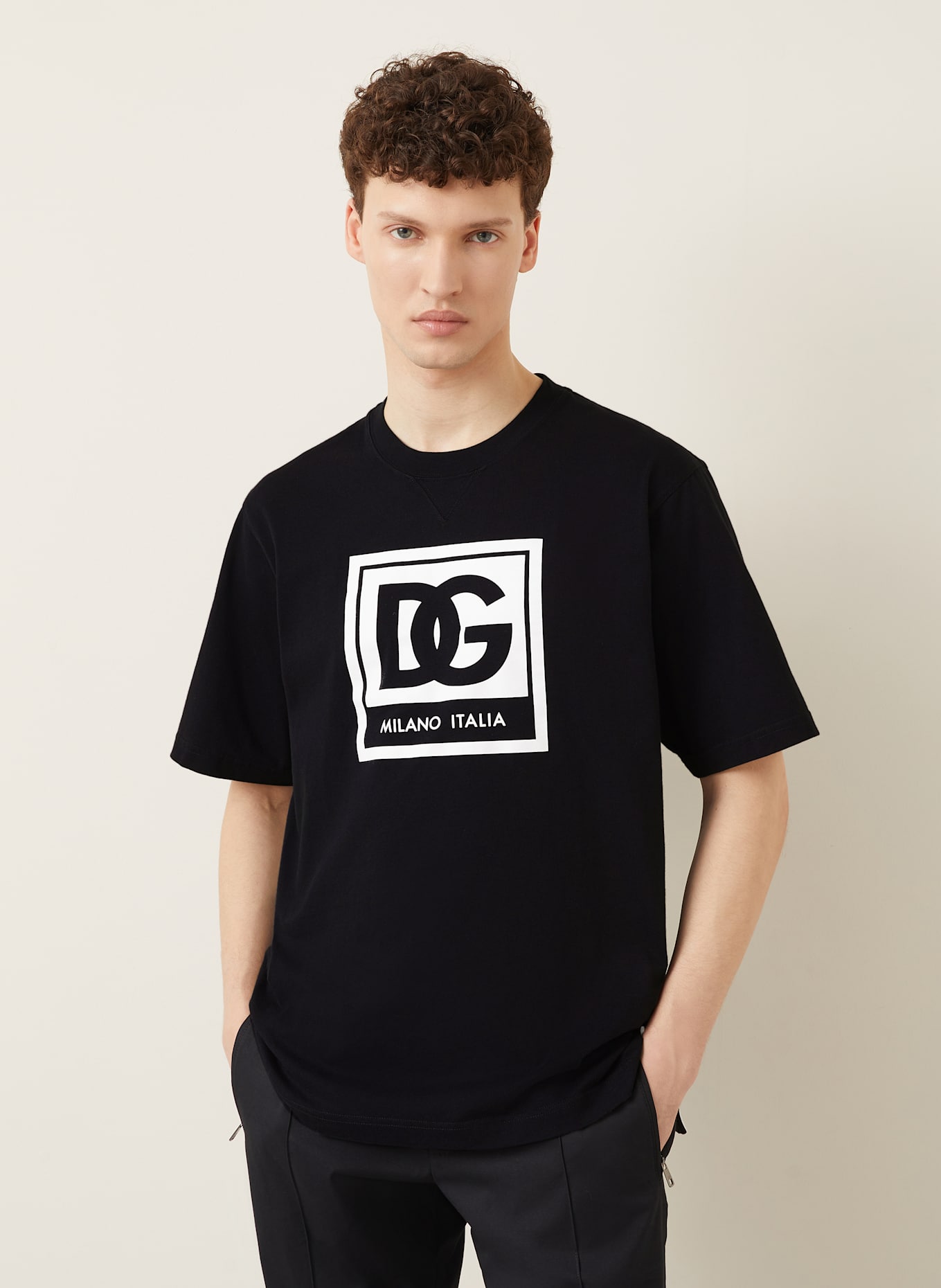 DOLCE & GABBANA T-shirt: CZARNY/ BIAŁY