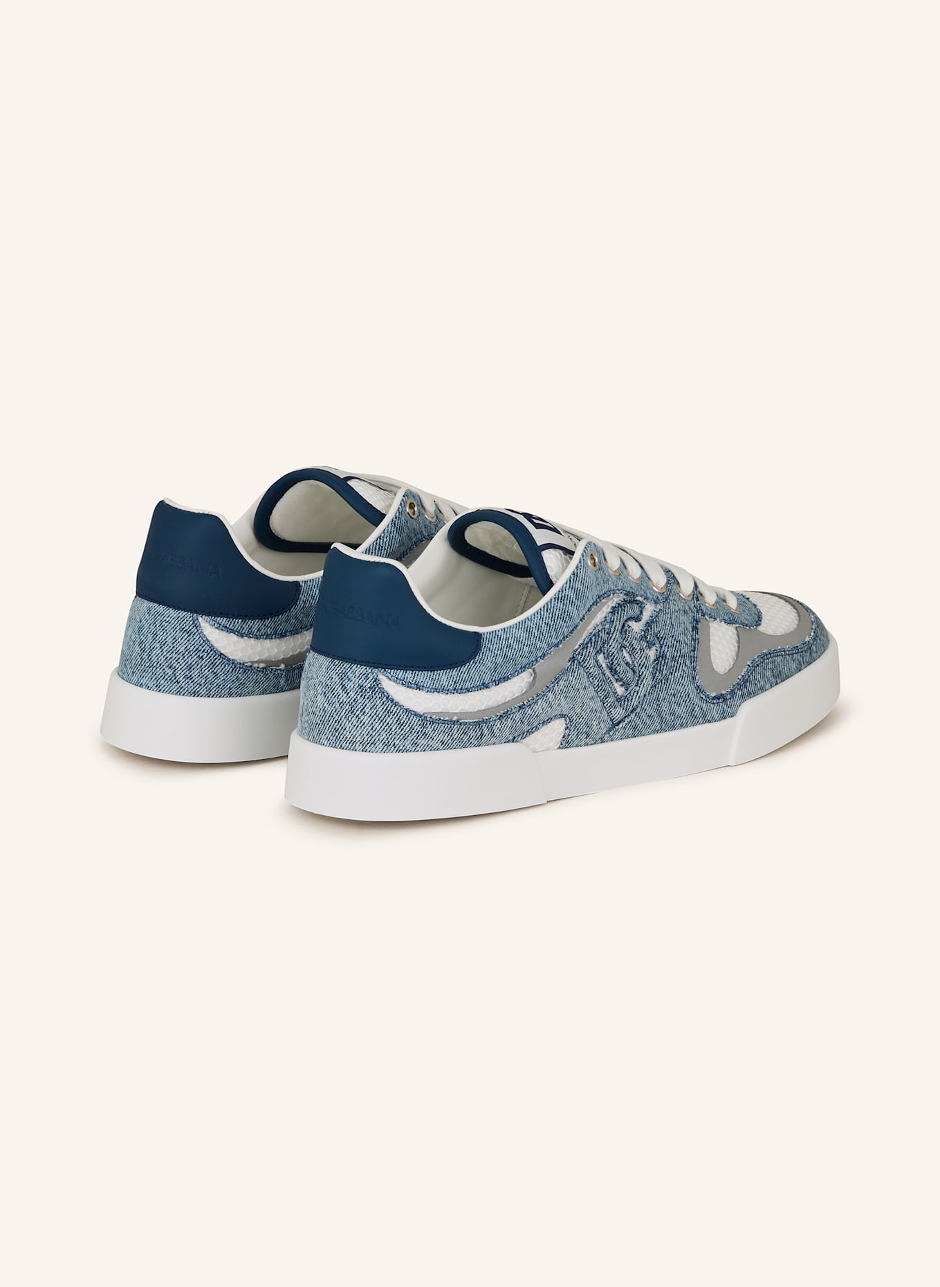 DOLCE & GABBANA Sneaker RETE: BLAU/ WEISS/ GRAU