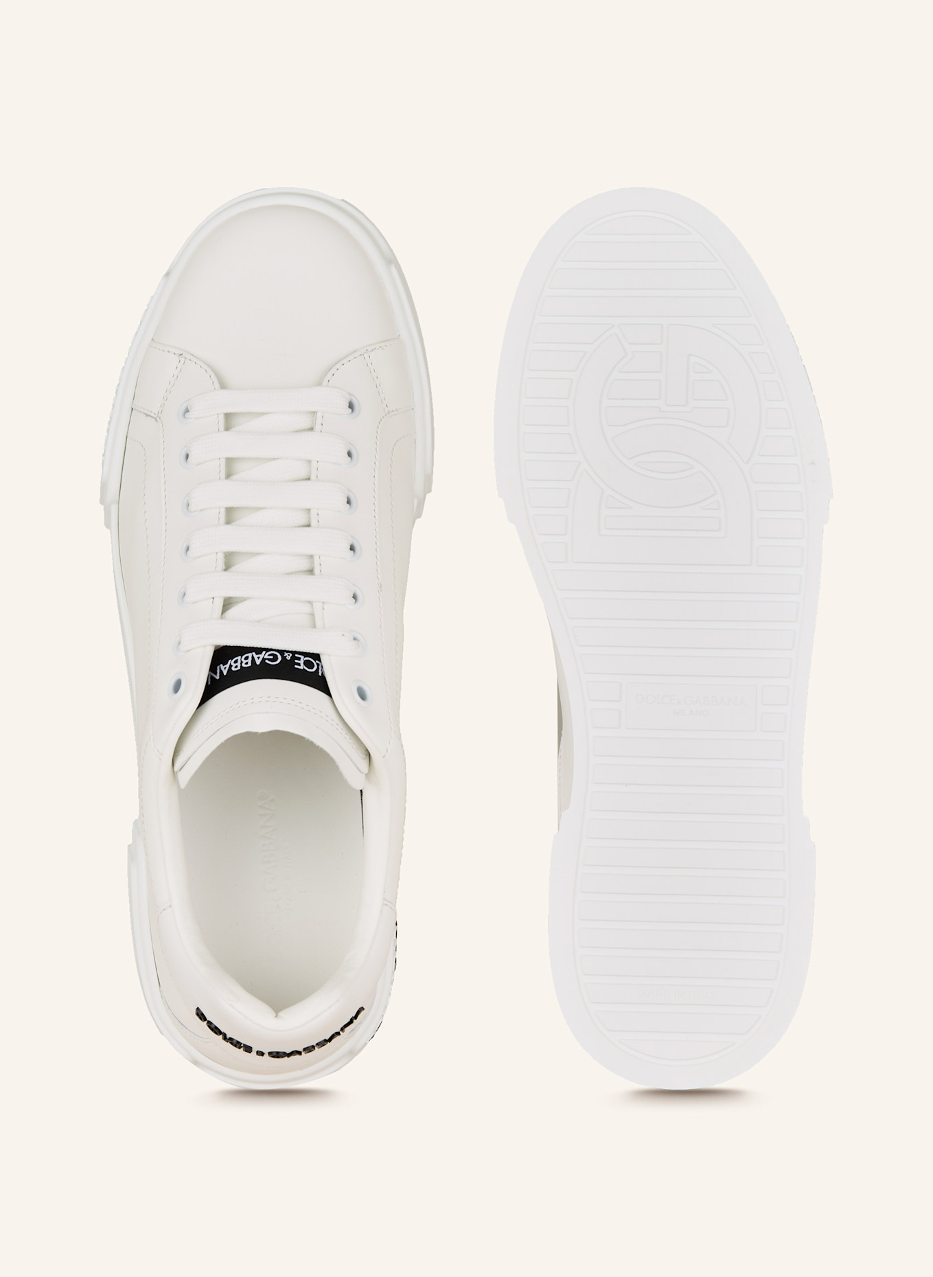 DOLCE & GABBANA Sneakersy PORTOFINO: BÍLÁ