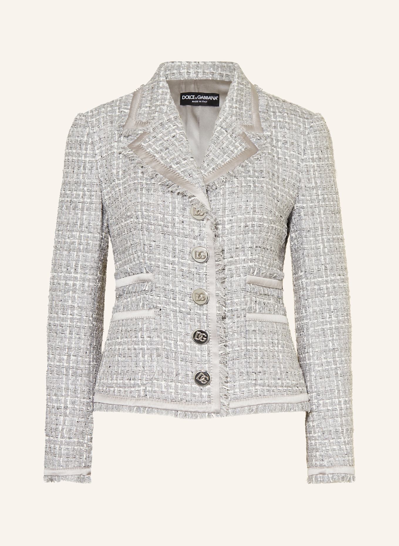 DOLCE & GABBANA Bouclé blazer with glitter thread: baby dolce gabbana sicily 58 micro bag item