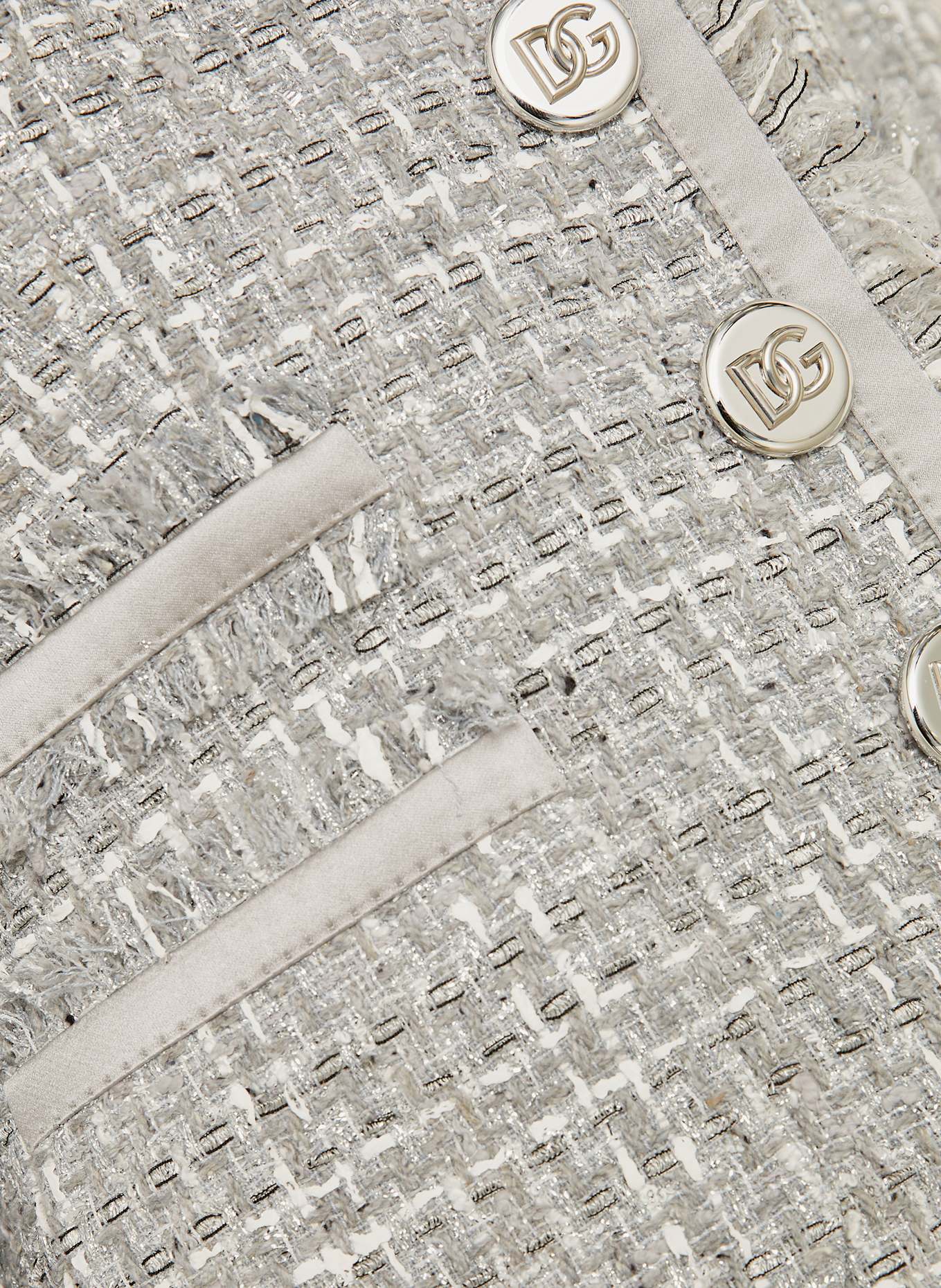DOLCE & GABBANA Bouclé blazer with glitter thread: baby dolce gabbana sicily 58 micro bag item