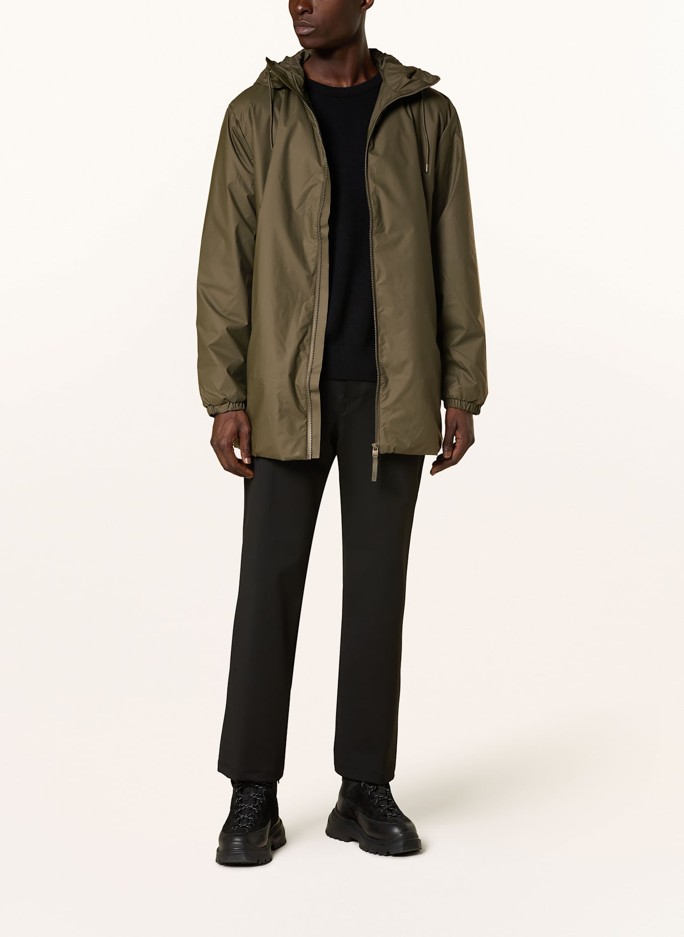 RAINS Regenjacke LOHJA LONG: OLIV