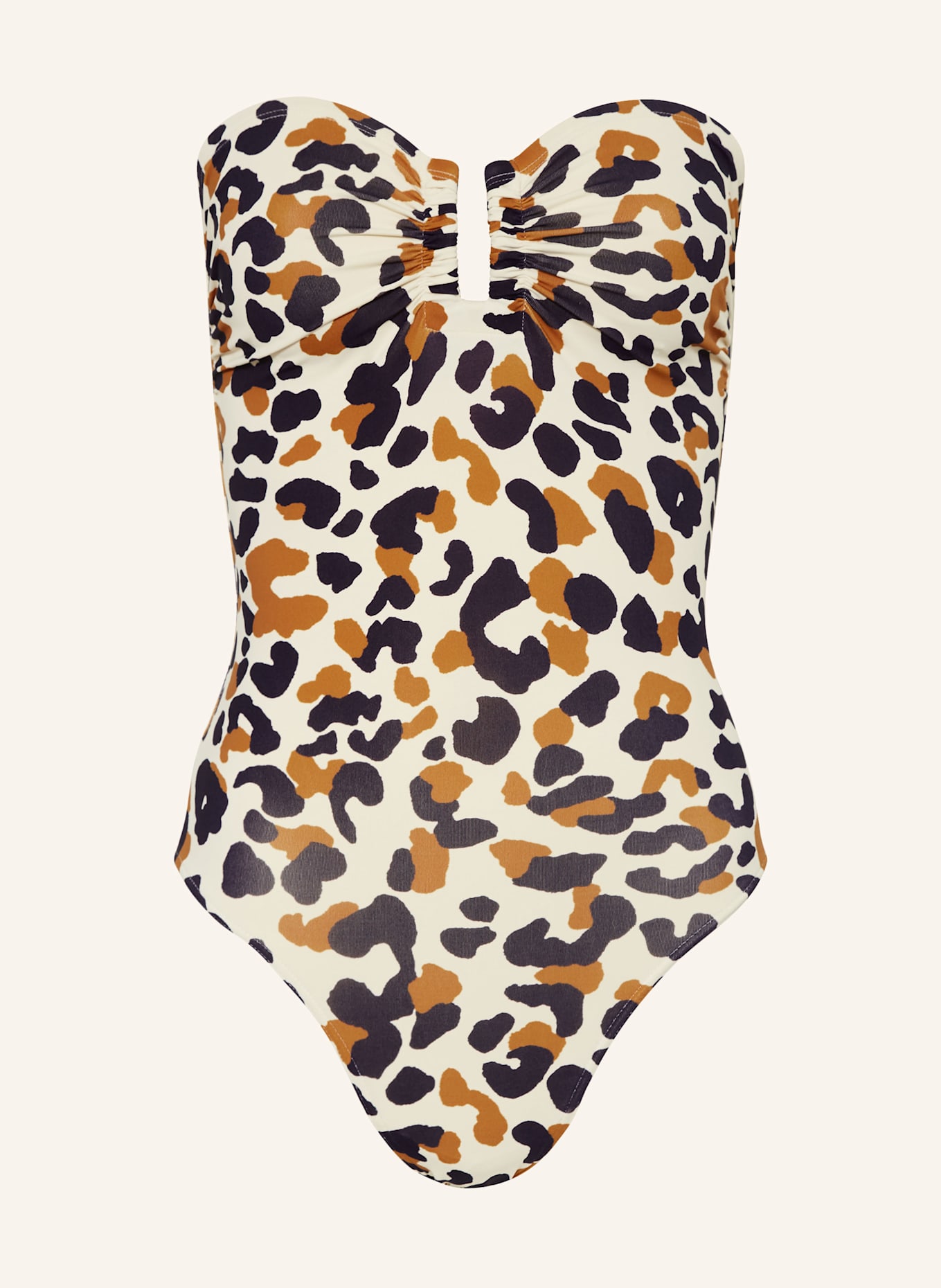 ERES Strój kąpielowy bandeau POSIDONIA: KREMOWY / CZARNY / BRĄZOWY