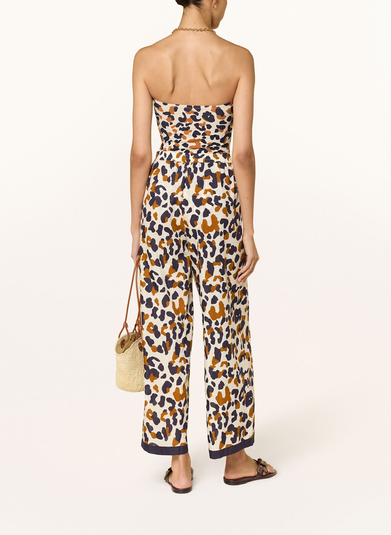 ERES Spodnie marlena CAPITAINE z dodatkiem jedwabiu: FIOLETOWY / KONIAKOWY / KREMOWY