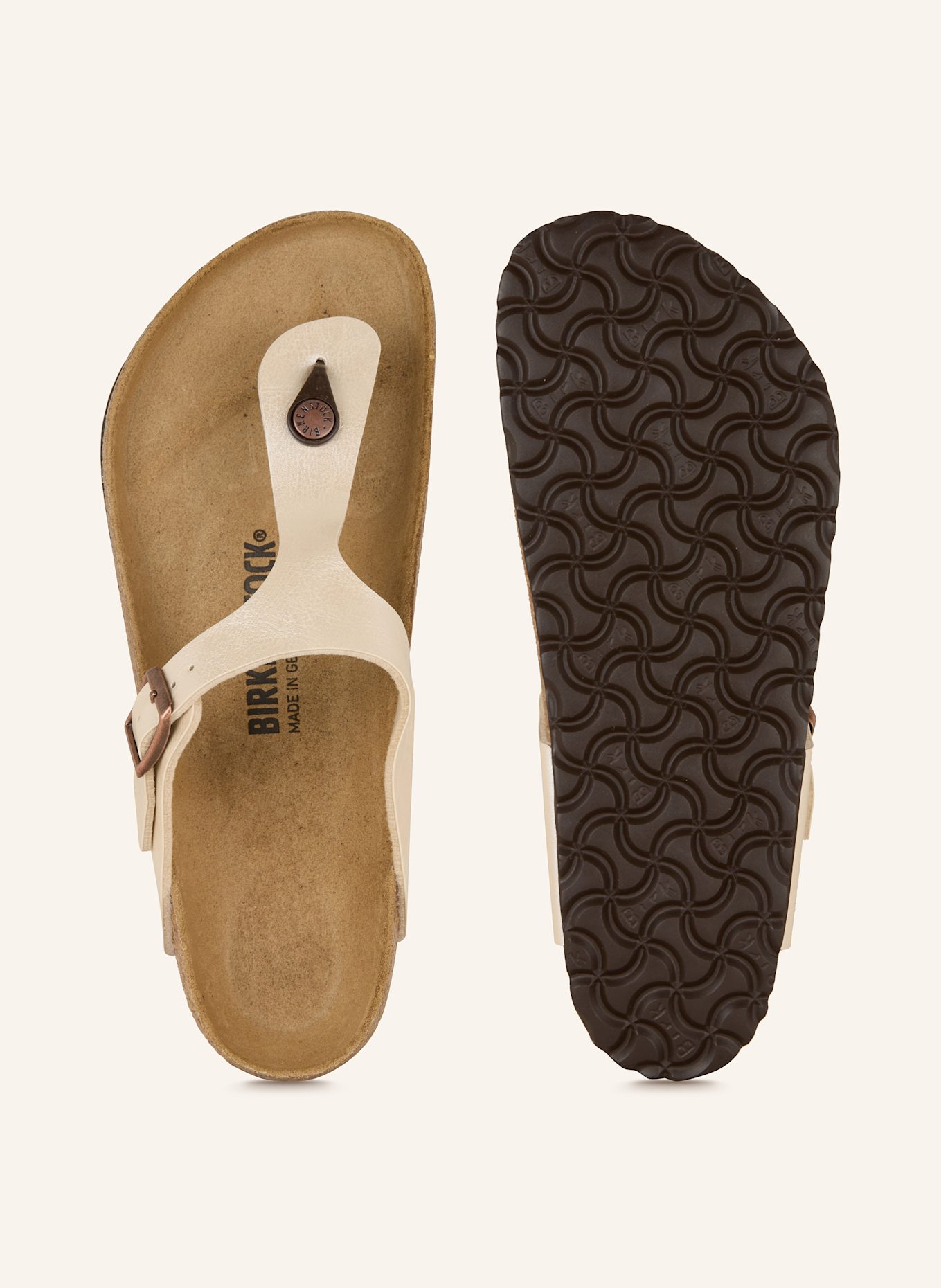 BIRKENSTOCK Zehentrenner GIZEH: CREME