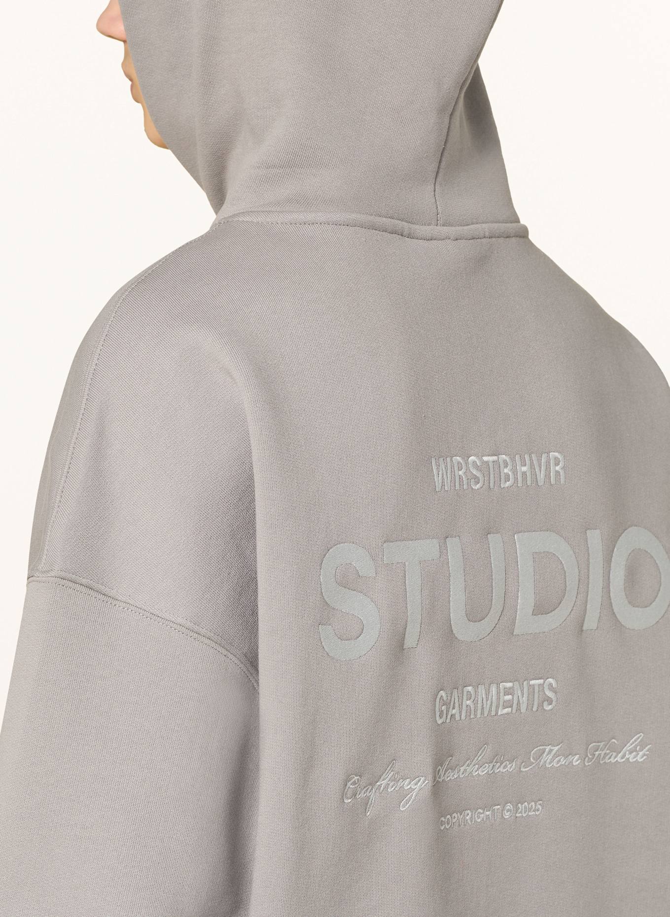 WRSTBHVR Mikina s kapucí GARM V3: ŠEDÁ