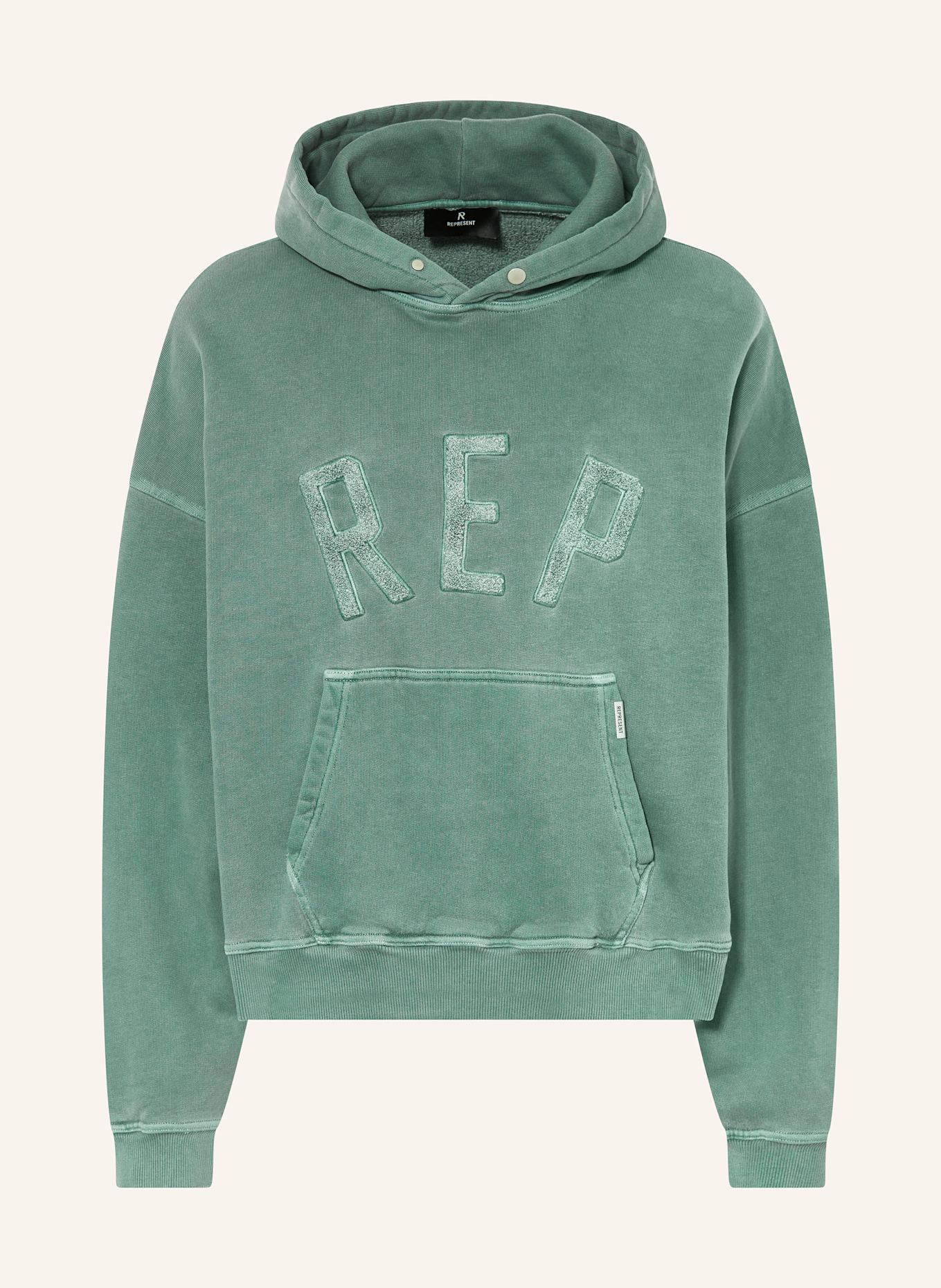REPRESENT Hoodie, Color: GREEN (Image 1)