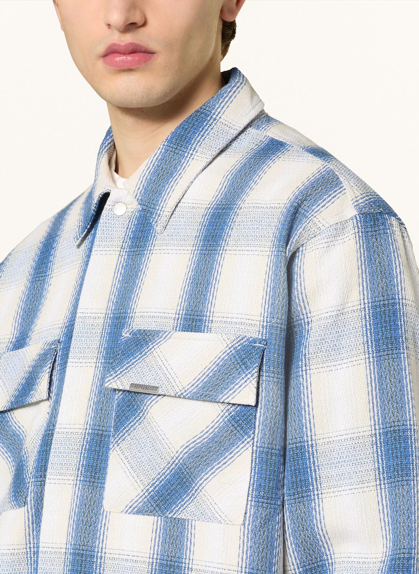 REPRESENT Hemd Regular Fit: BLAU / BEIGE
