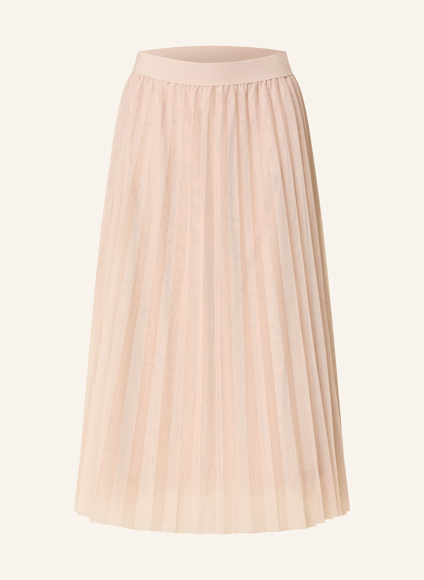 BETTY&CO Plisovaná sukně ze síťoviny: BÉŽOVÁ