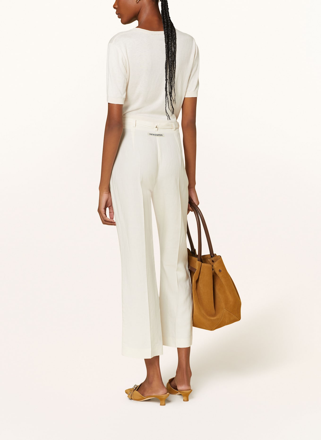 PATRIZIA PEPE Culottes with linen: CREAM