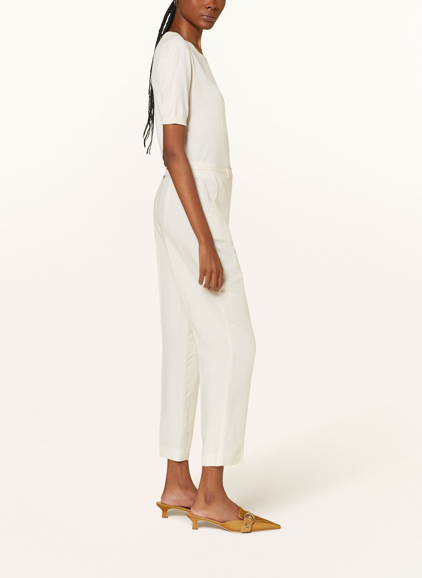 PATRIZIA PEPE Culottes with linen: CREAM