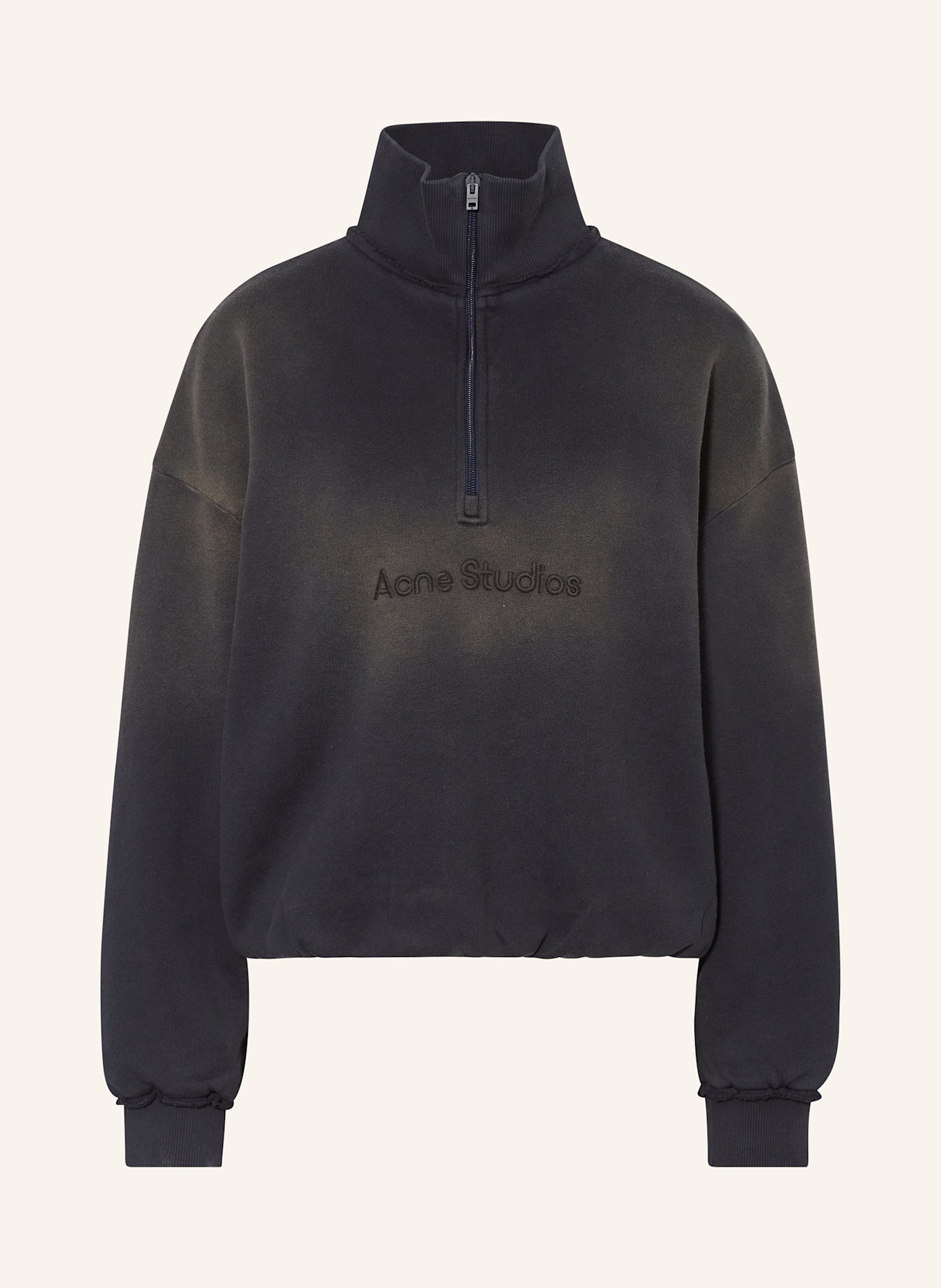 Acne Studios Black Zip Sweater Acne Studios Half-zip Sweater In