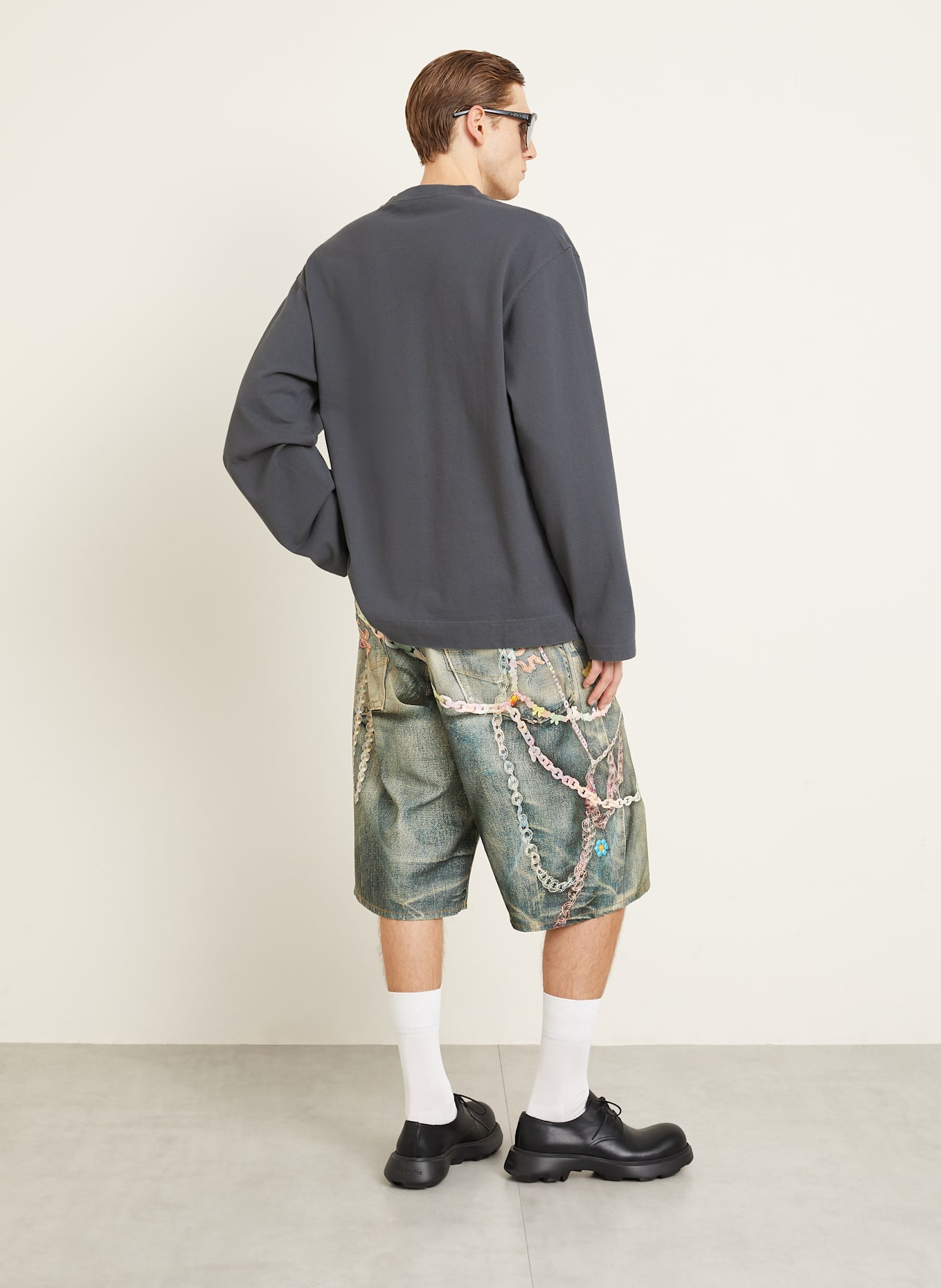 Acne Studios Tričko s dlouhým rukávem: TMAVĚ ŠEDÁ