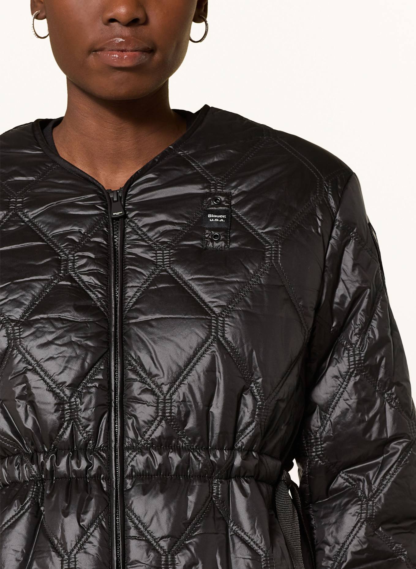 Blauer Steppjacke TAFT mit DUPONT™ SORONA®-Isolierung: SCHWARZ