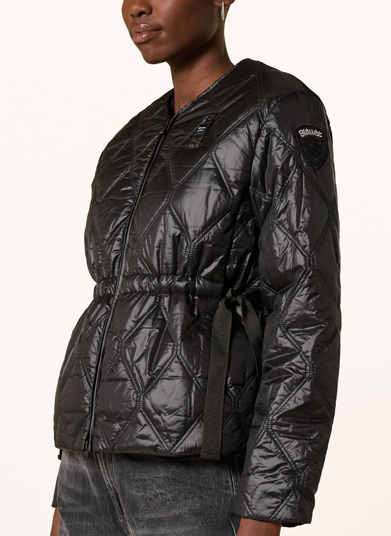 Blauer Steppjacke TAFT mit DUPONT™ SORONA®-Isolierung: SCHWARZ