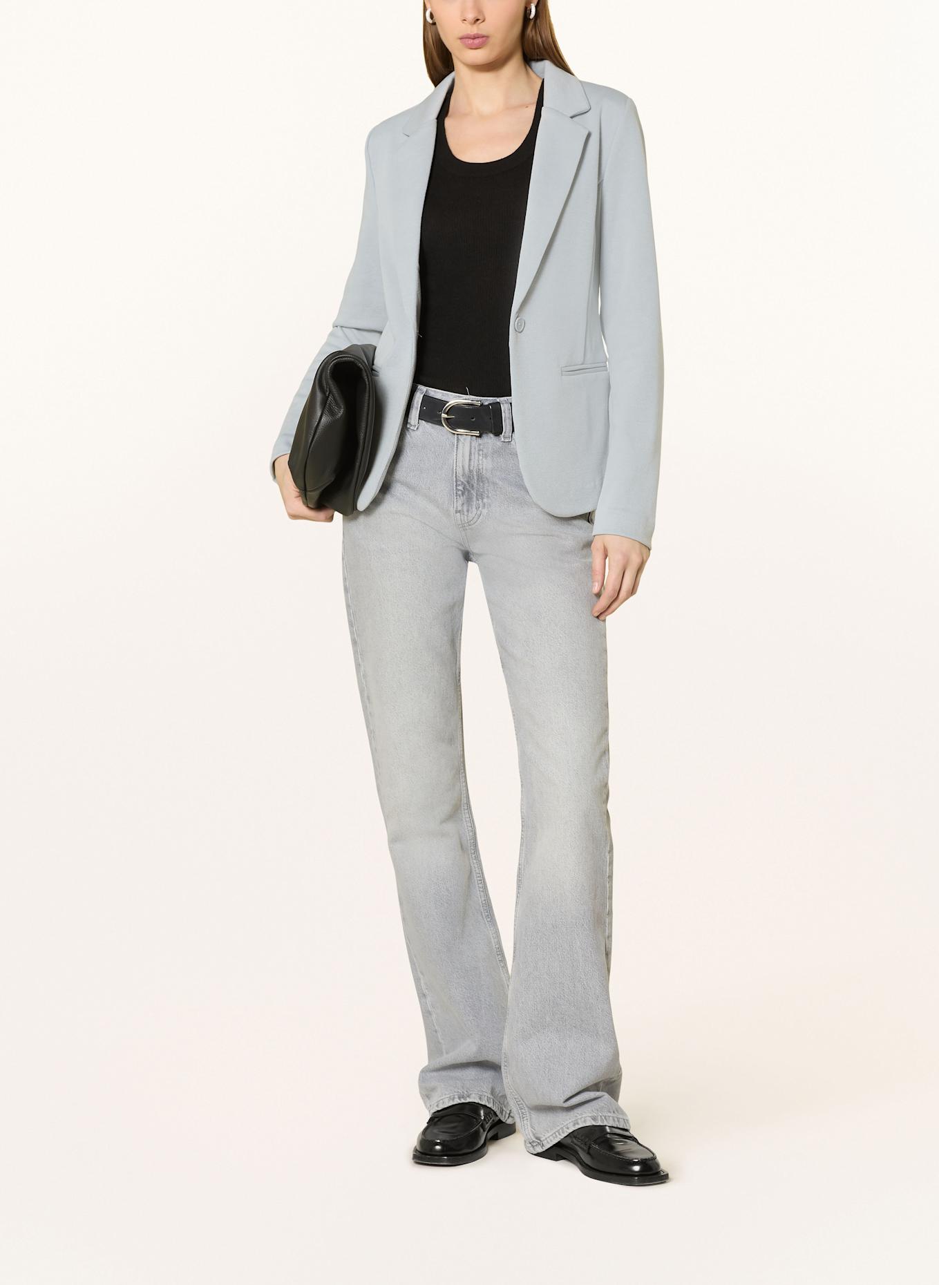 ICHI Piqué blazer IHKATE in blue gray