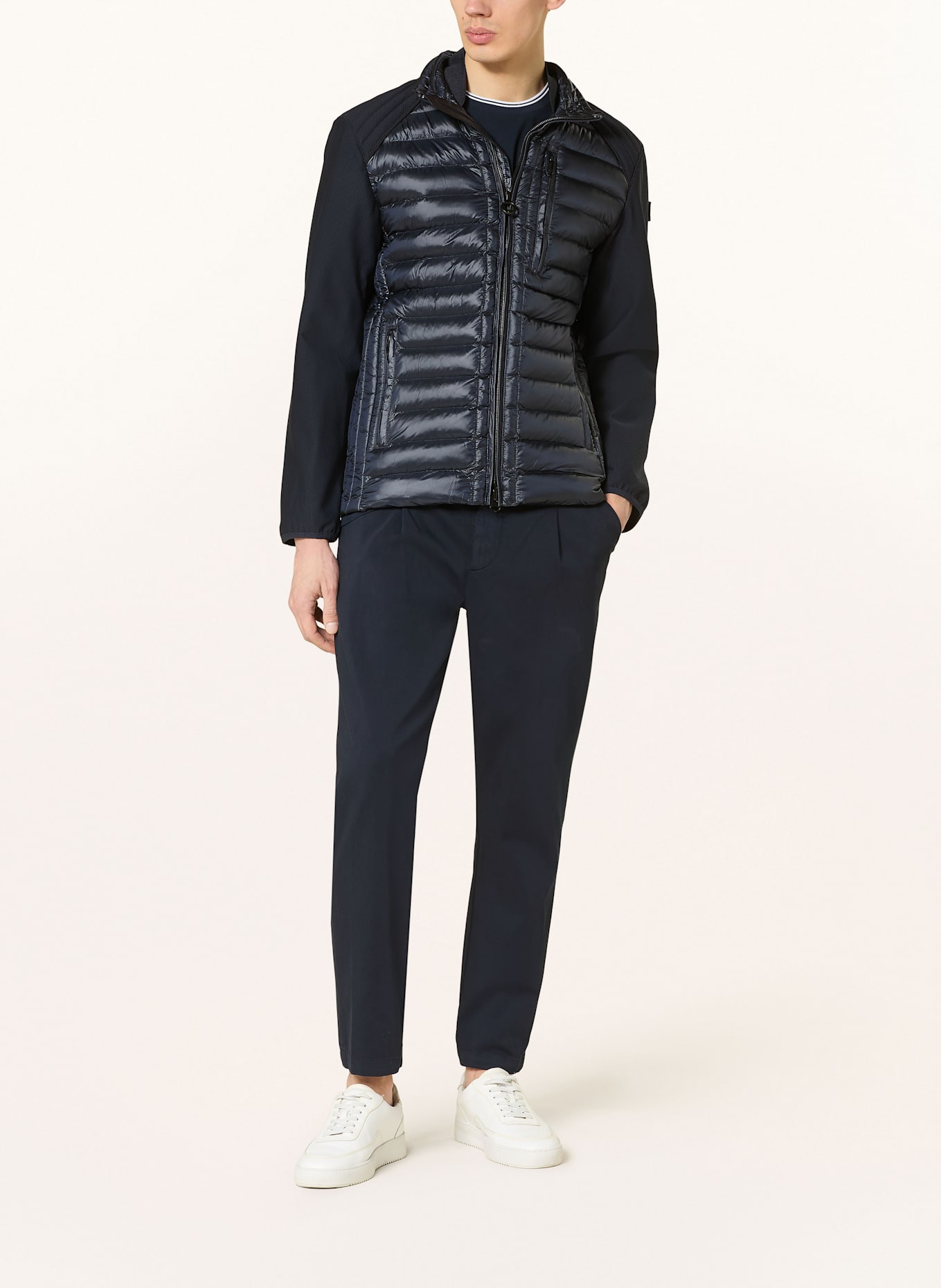 WELLENSTEYN Steppjacke MOL im Materialmix: DUNKELBLAU