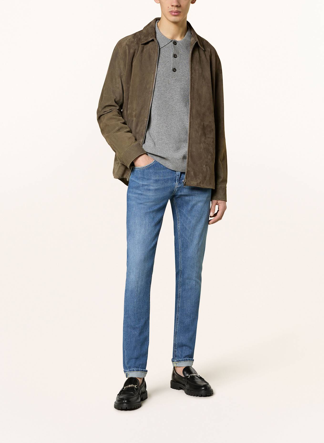 Dondup Jeansy GEORGE skinny fit: 800 MID BLUE