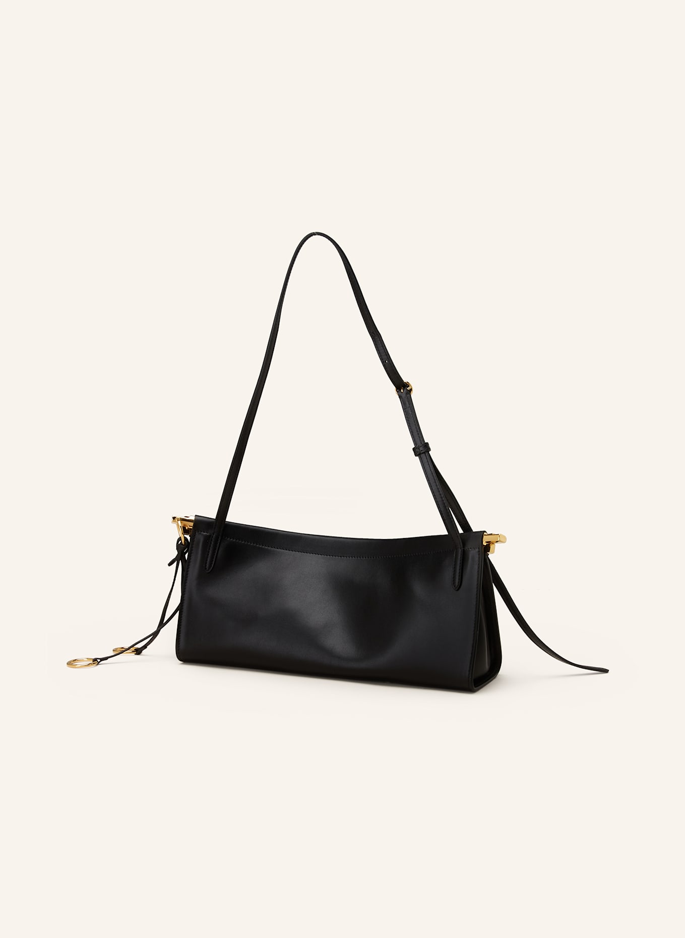 ALAÏA Schultertasche EAST WEST MEDIUM: SCHWARZ