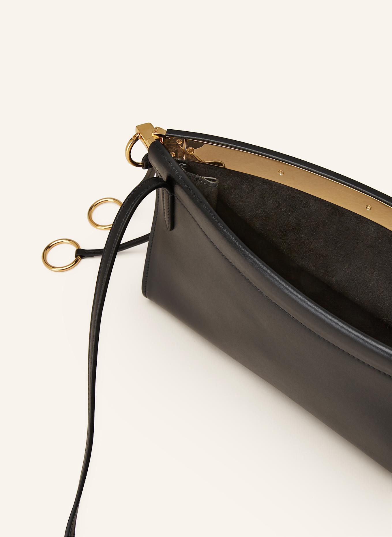 ALAÏA Schultertasche EAST WEST MEDIUM: SCHWARZ