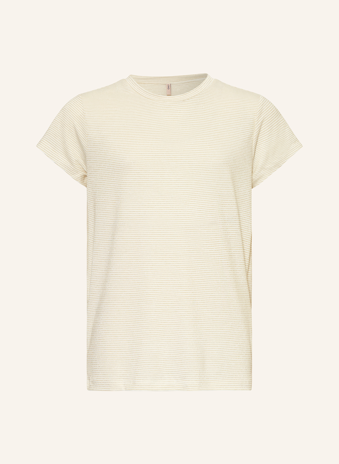 ONLY T-Shirt mit Glitzergarn: ECRU / GOLD