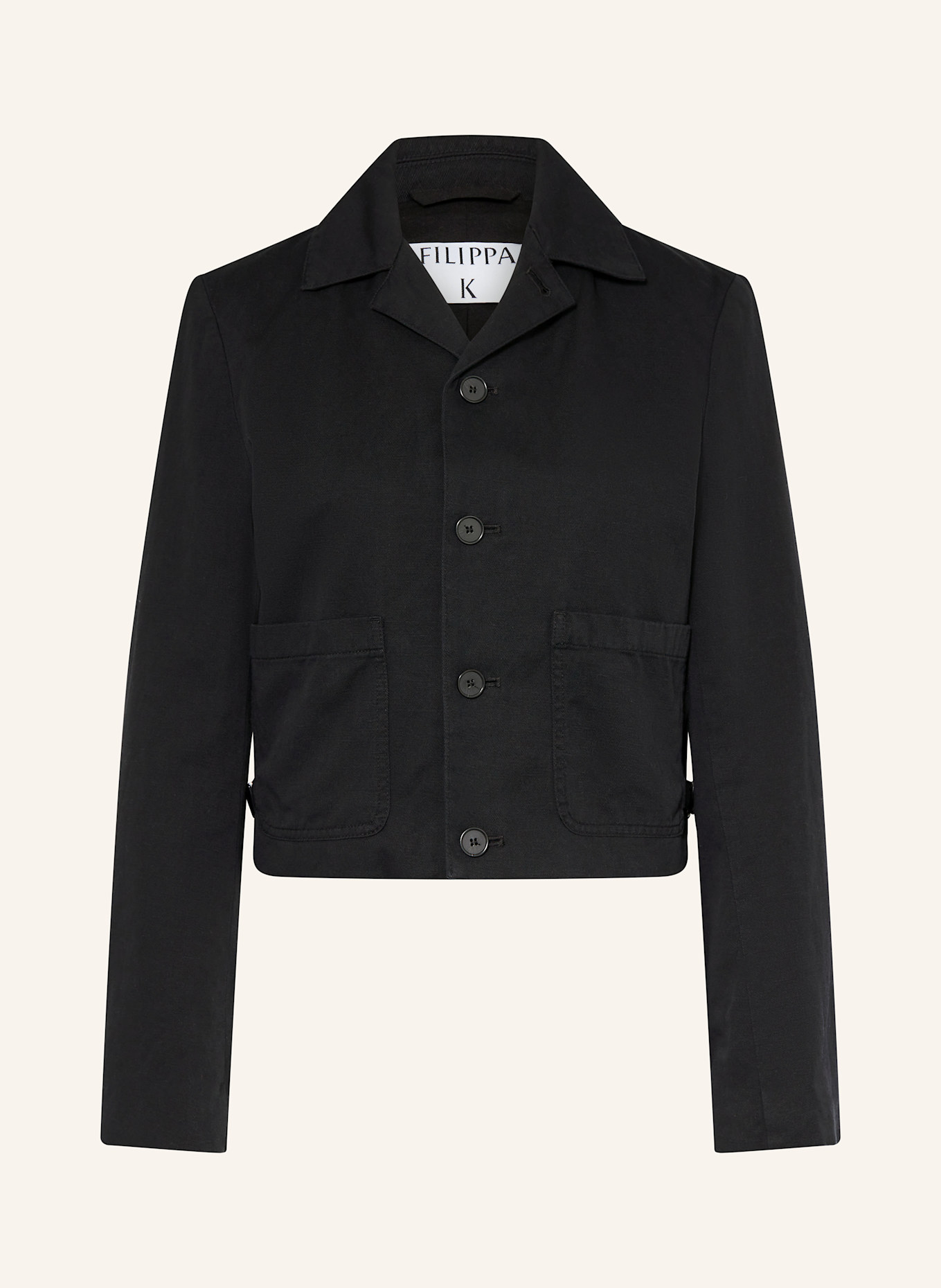 Filippa K preston jacket with linen, Color: BLACK (Image 1)