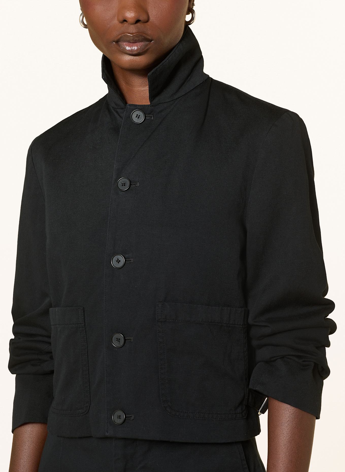 Filippa K preston jacket with linen, Color: BLACK (Image 4)