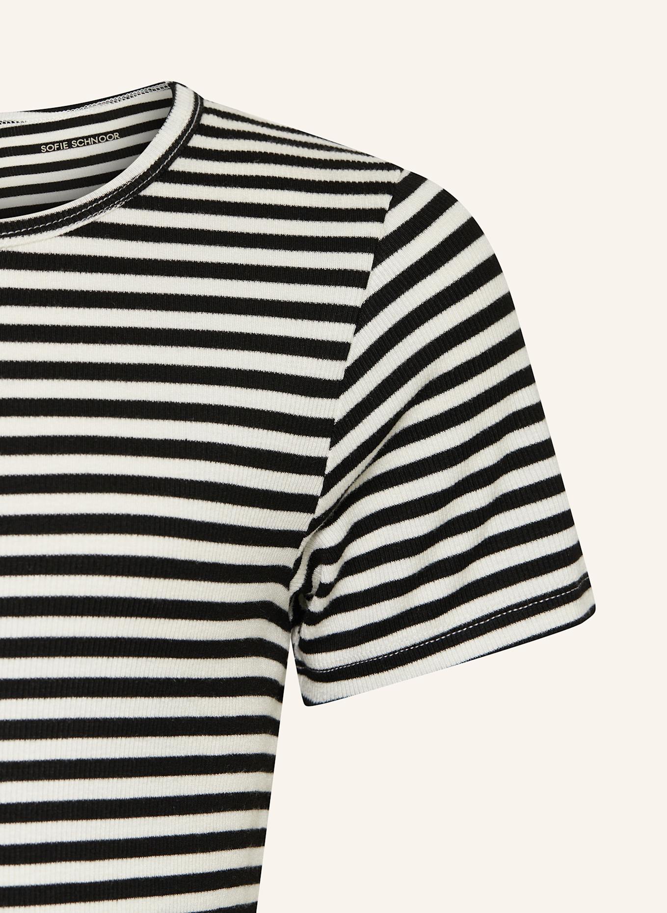 SOFIE SCHNOOR T-Shirt NATALIASY: SCHWARZ / WEISS