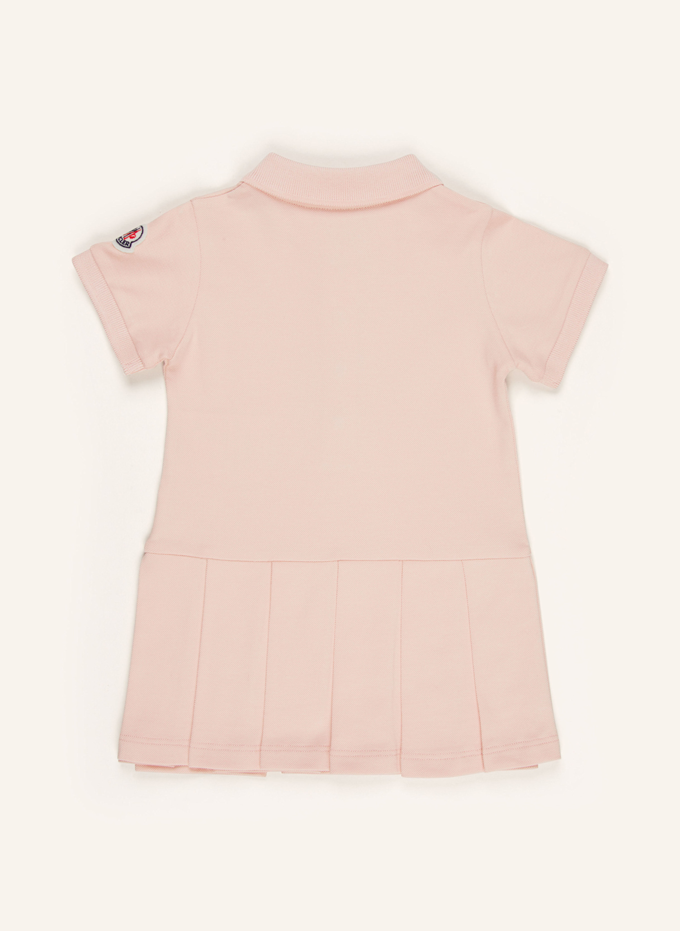 MONCLER enfant Piqué-Kleid: ROSÉGOLD