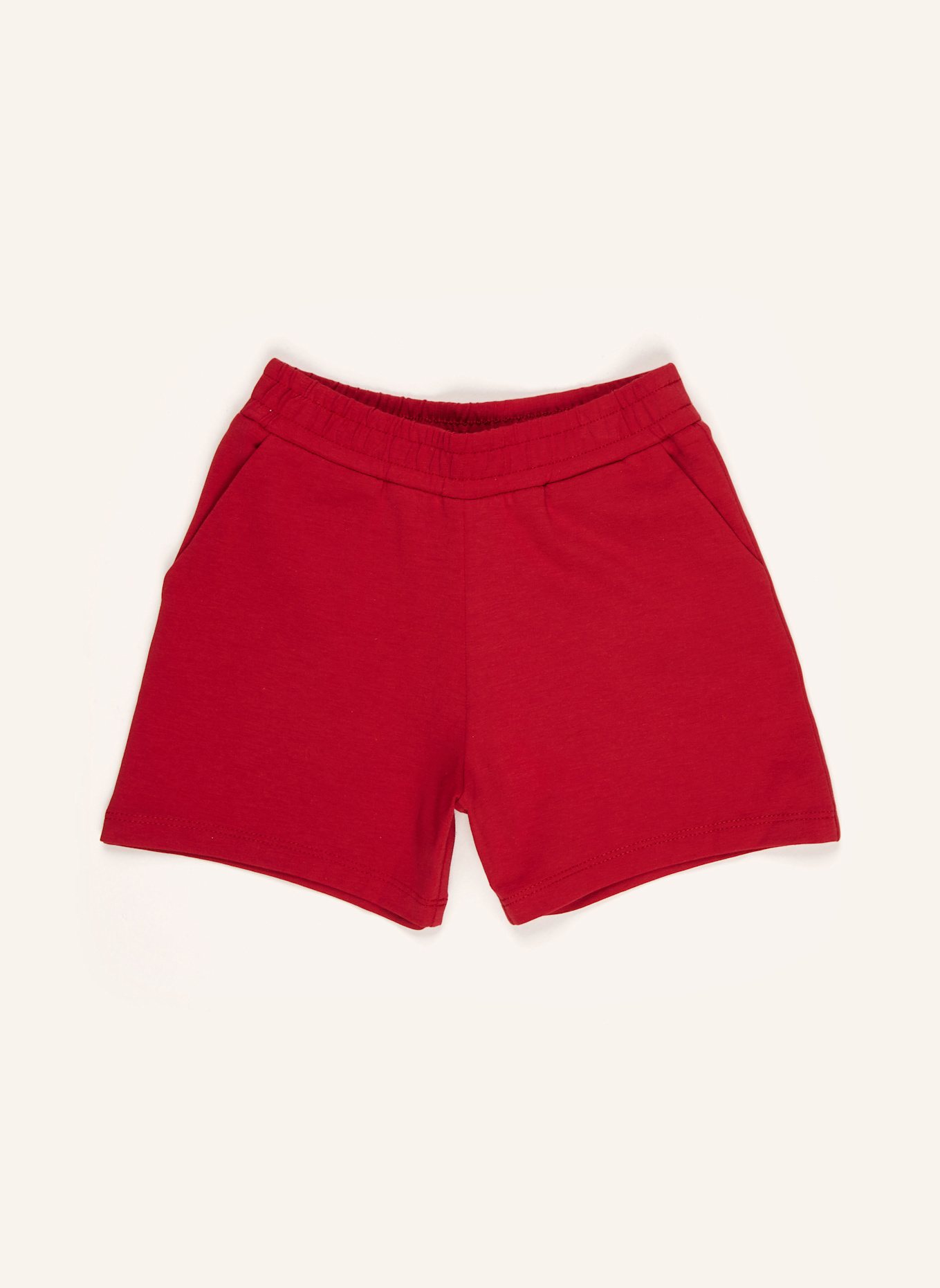 MONCLER enfant Set: T-Shirt und Shorts: ECRU/ DUNKELROT