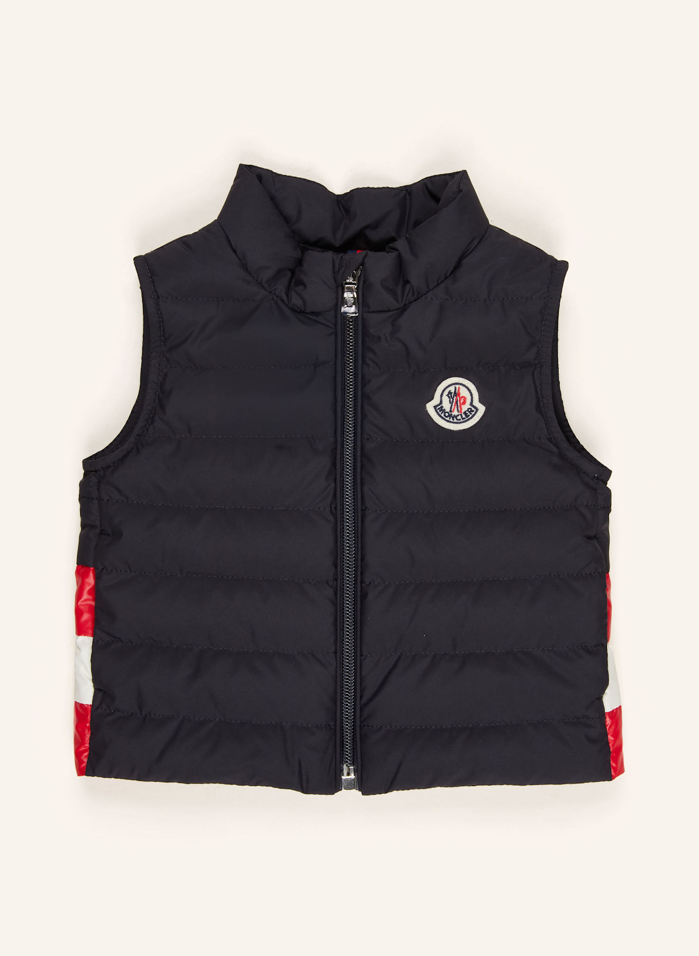 MONCLER enfant Daunenweste CLIFF: DUNKELBLAU/ ROT/ CREME