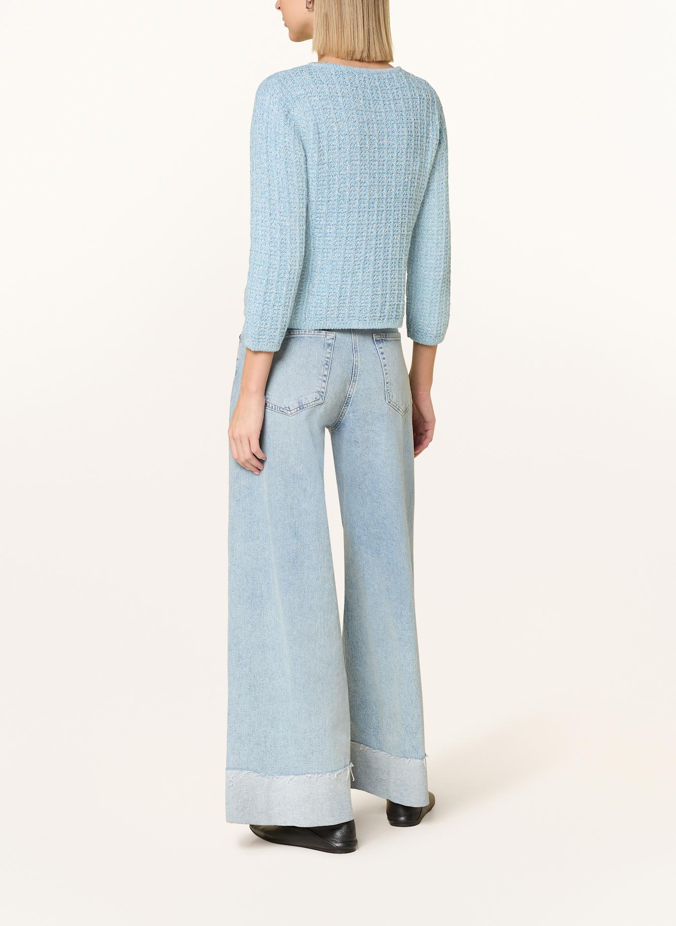 monari Strickjacke mit Glitzergarn: HELLBLAU