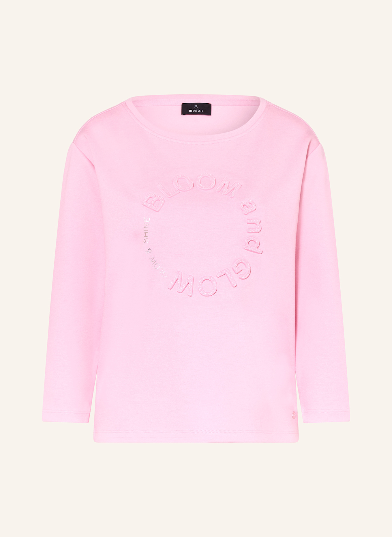 monari Longsleeve mit Schmucksteinen: ROSA