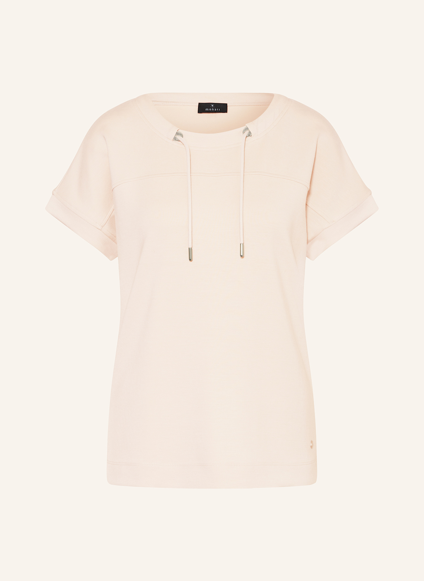 monari T-Shirt mit Schmuckperlen: NUDE