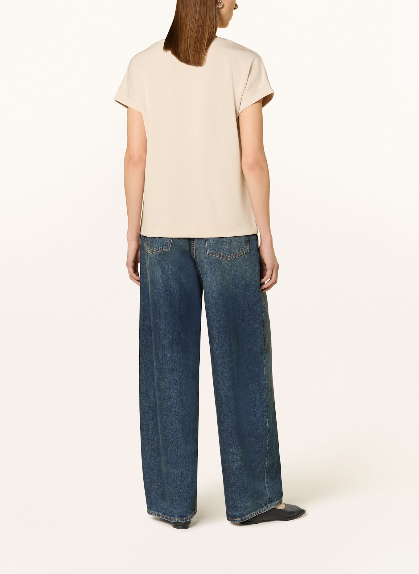 monari T-Shirt mit Schmuckperlen: NUDE