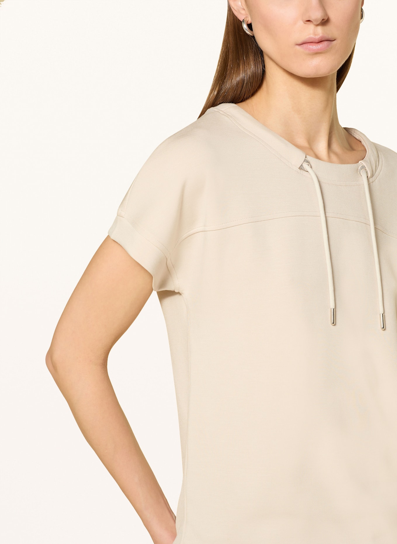 monari T-Shirt mit Schmuckperlen: NUDE