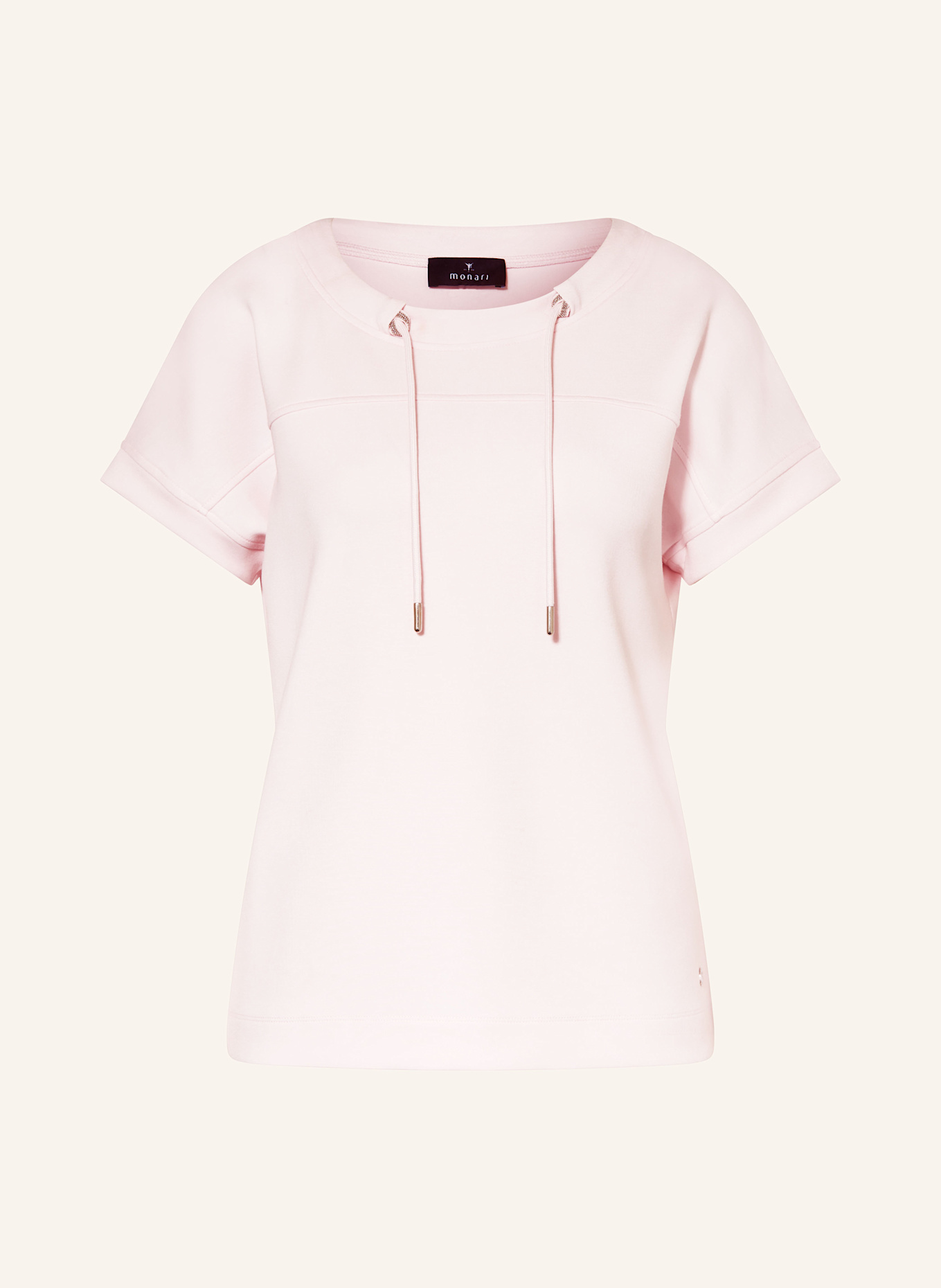 monari T-Shirt mit Schmuckperlen: HELLROSA