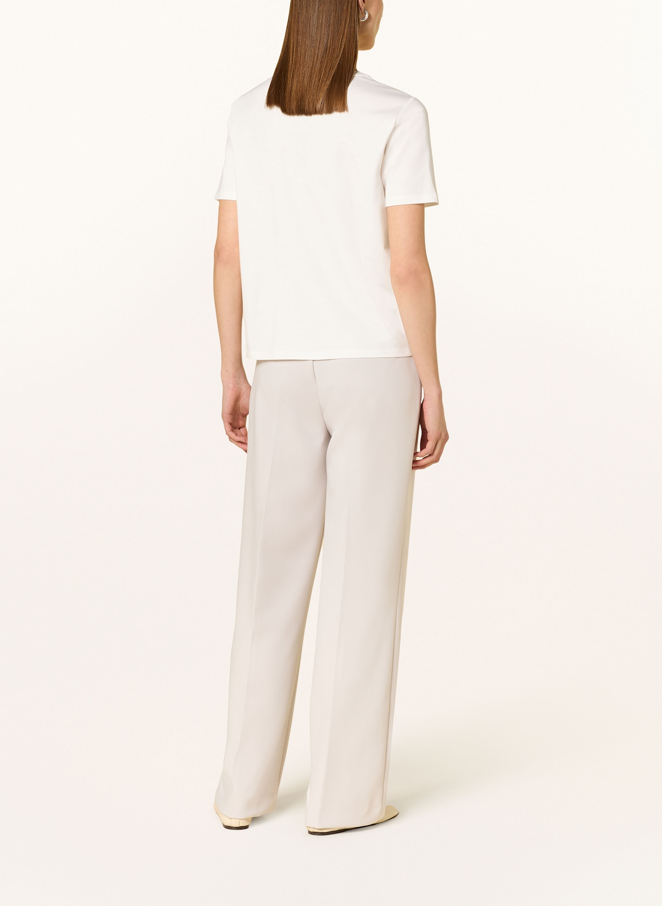 monari T-shirt with decorative gems: ECRU