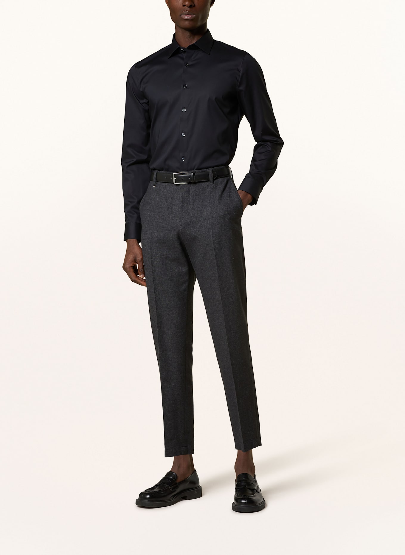 OLYMP Hemd No. Six super slim: SCHWARZ