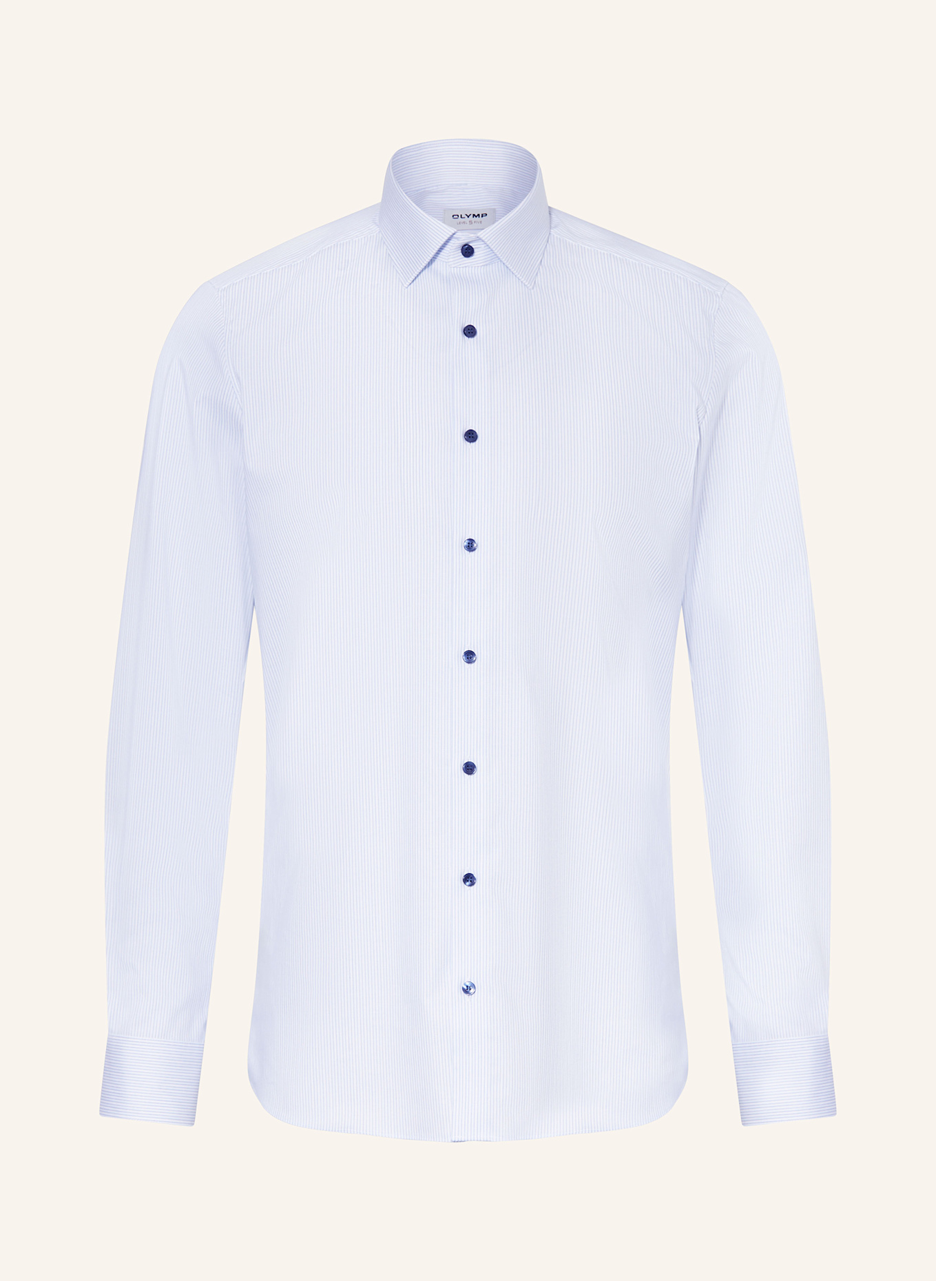 OLYMP Hemd Level Five body fit: HELLBLAU / WEISS