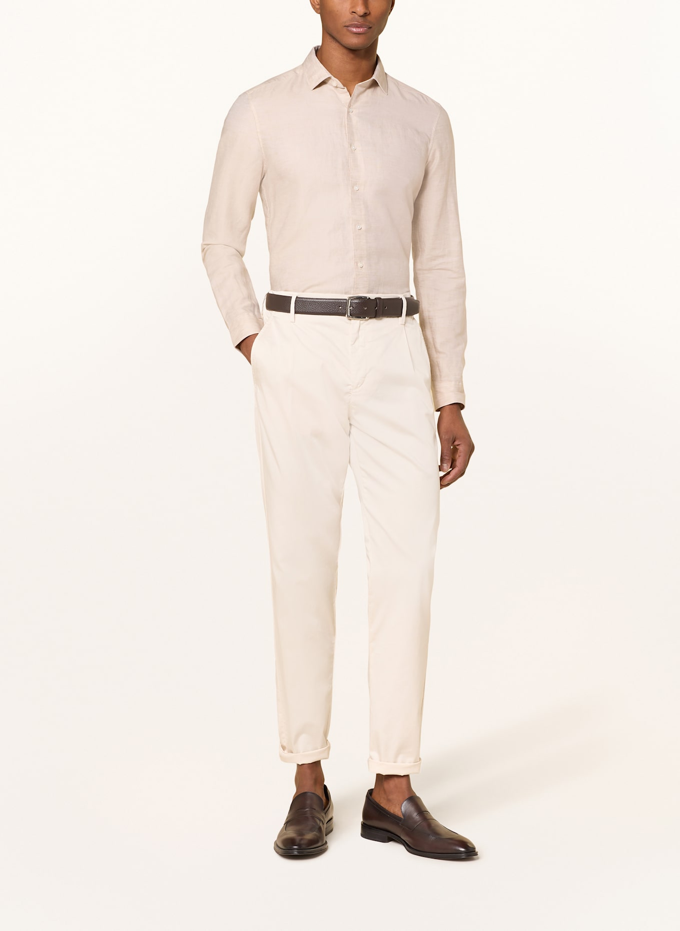 OLYMP Hemd Level Five body fit: BEIGE