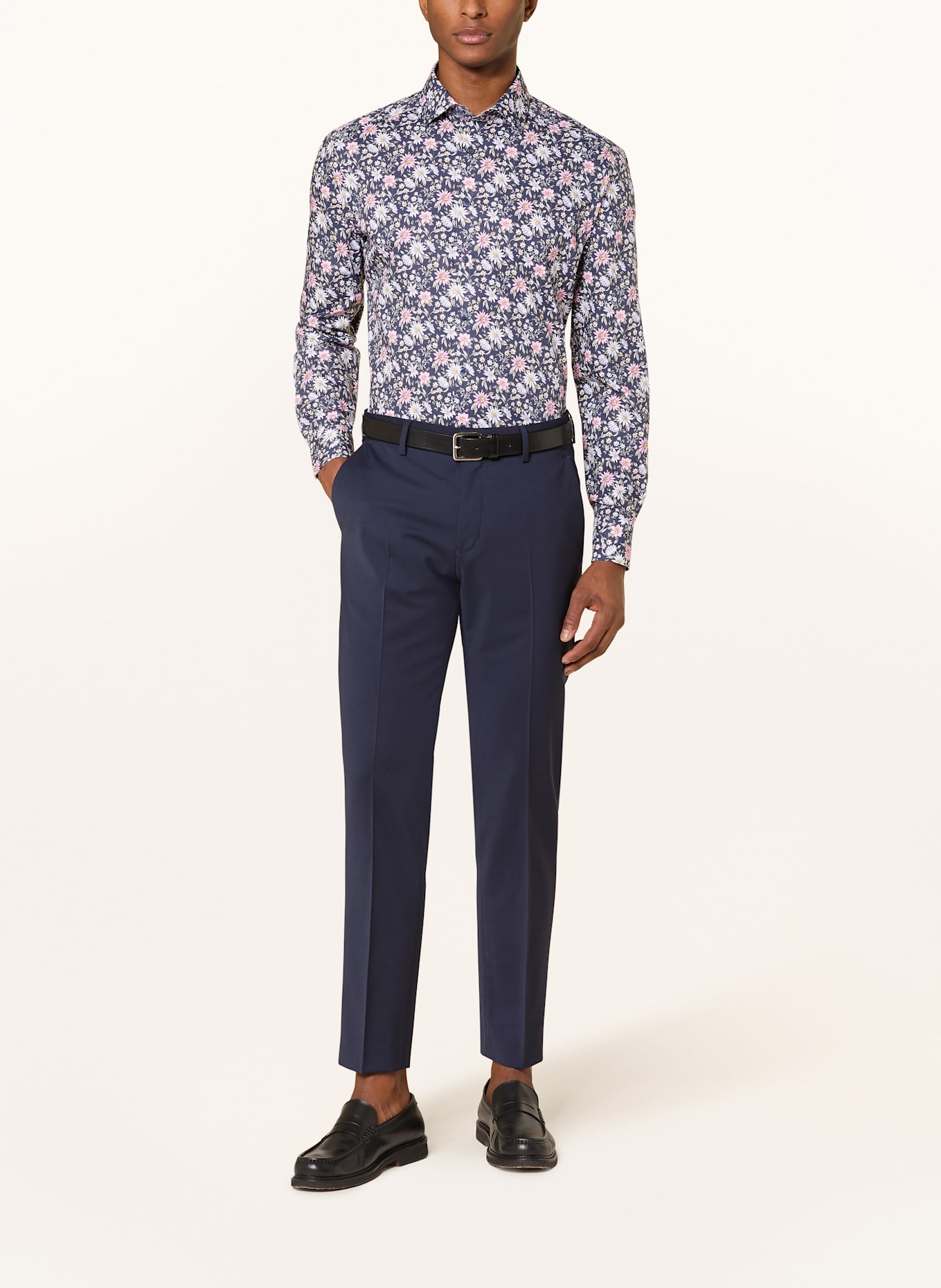 OLYMP Hemd Luxor modern fit: DUNKELBLAU / ROSA / HELLBLAU