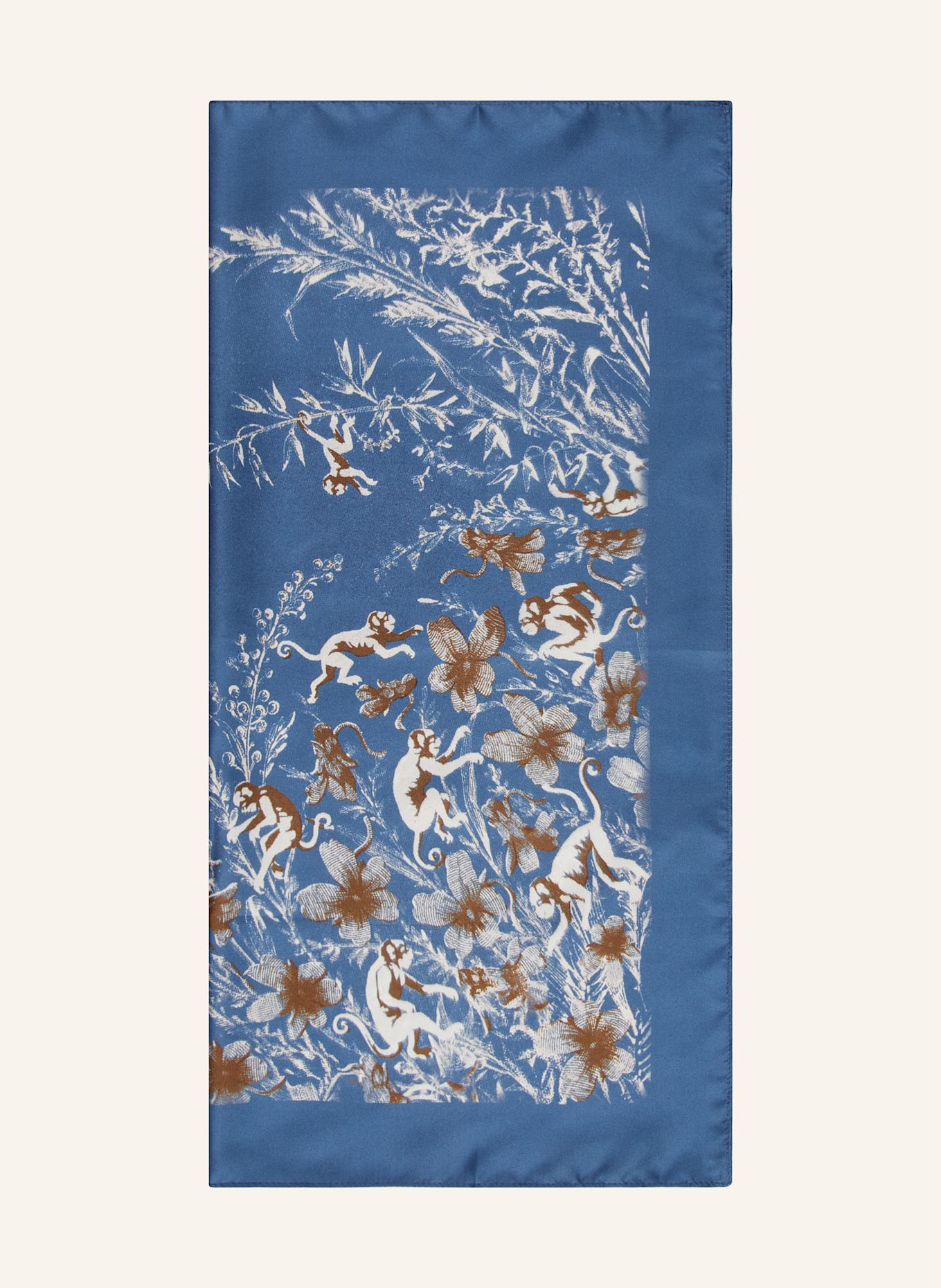 OLYMP Hedvábný šátek: MODRÁ / BÍLÁ