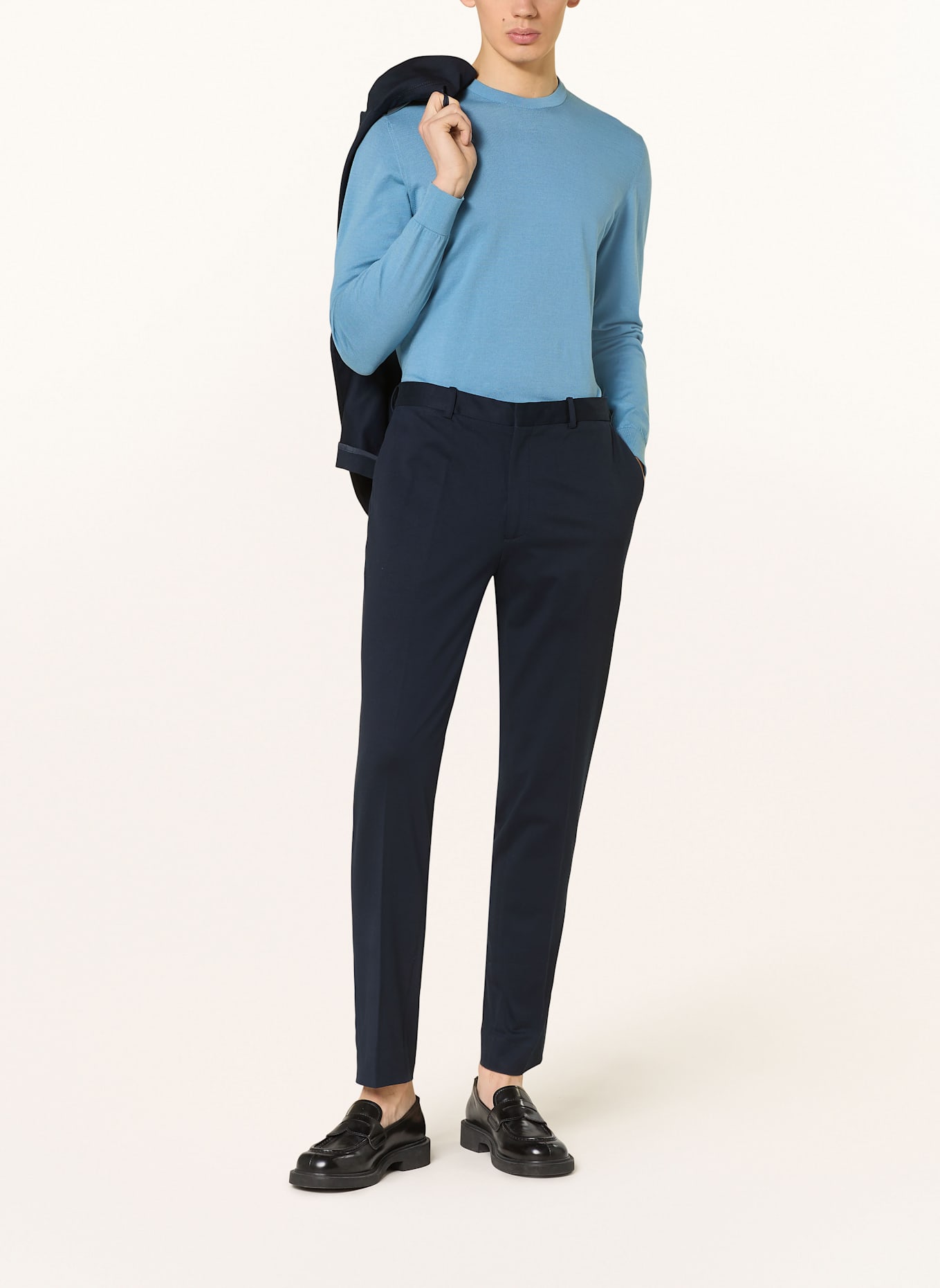 CIRCOLO 1901 Spodnie garniturowe extra slim fit, Kolor: 447 Blu Navy (Obrazek 3)