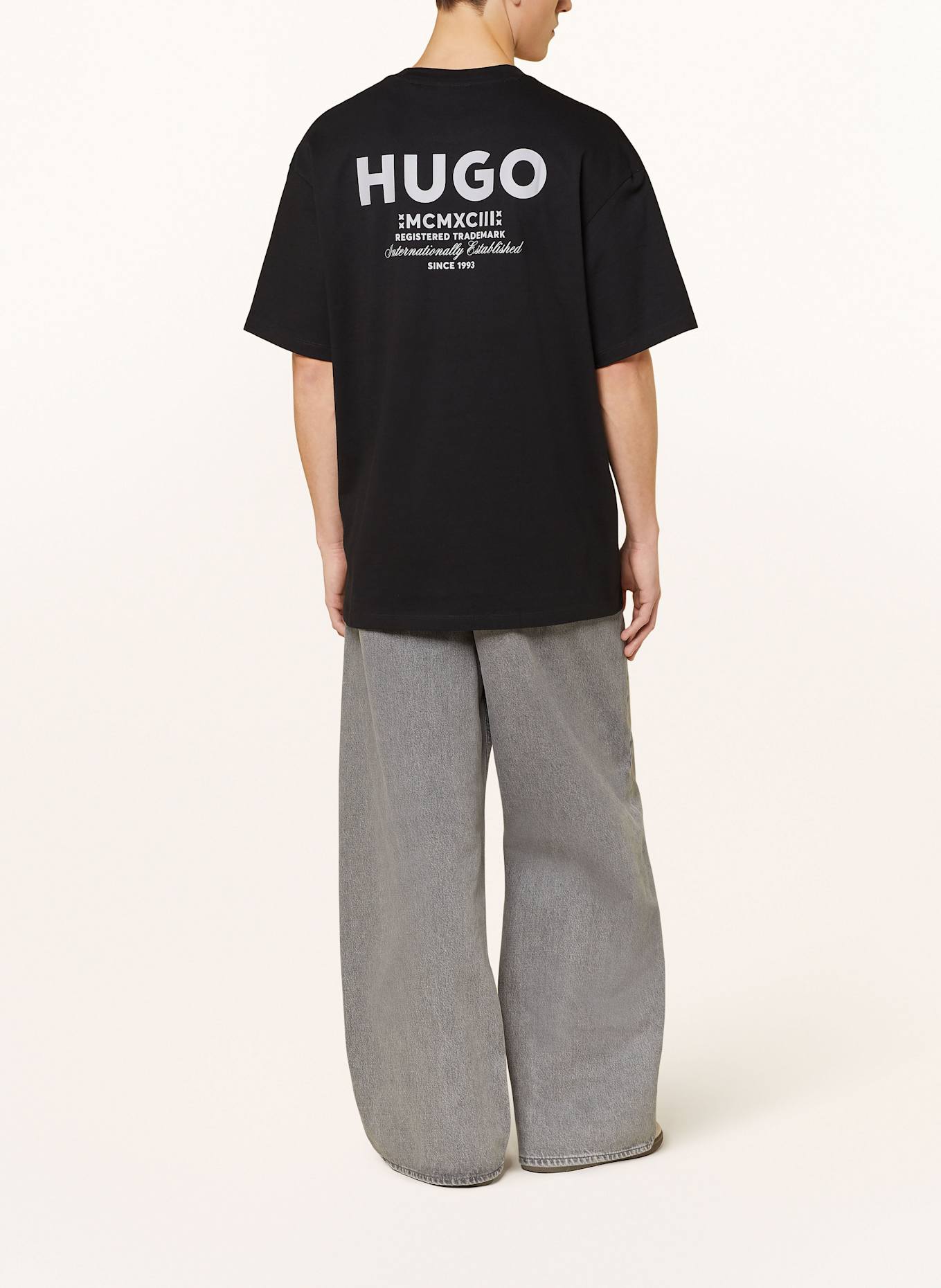 HUGO T-Shirt NALONO: SCHWARZ