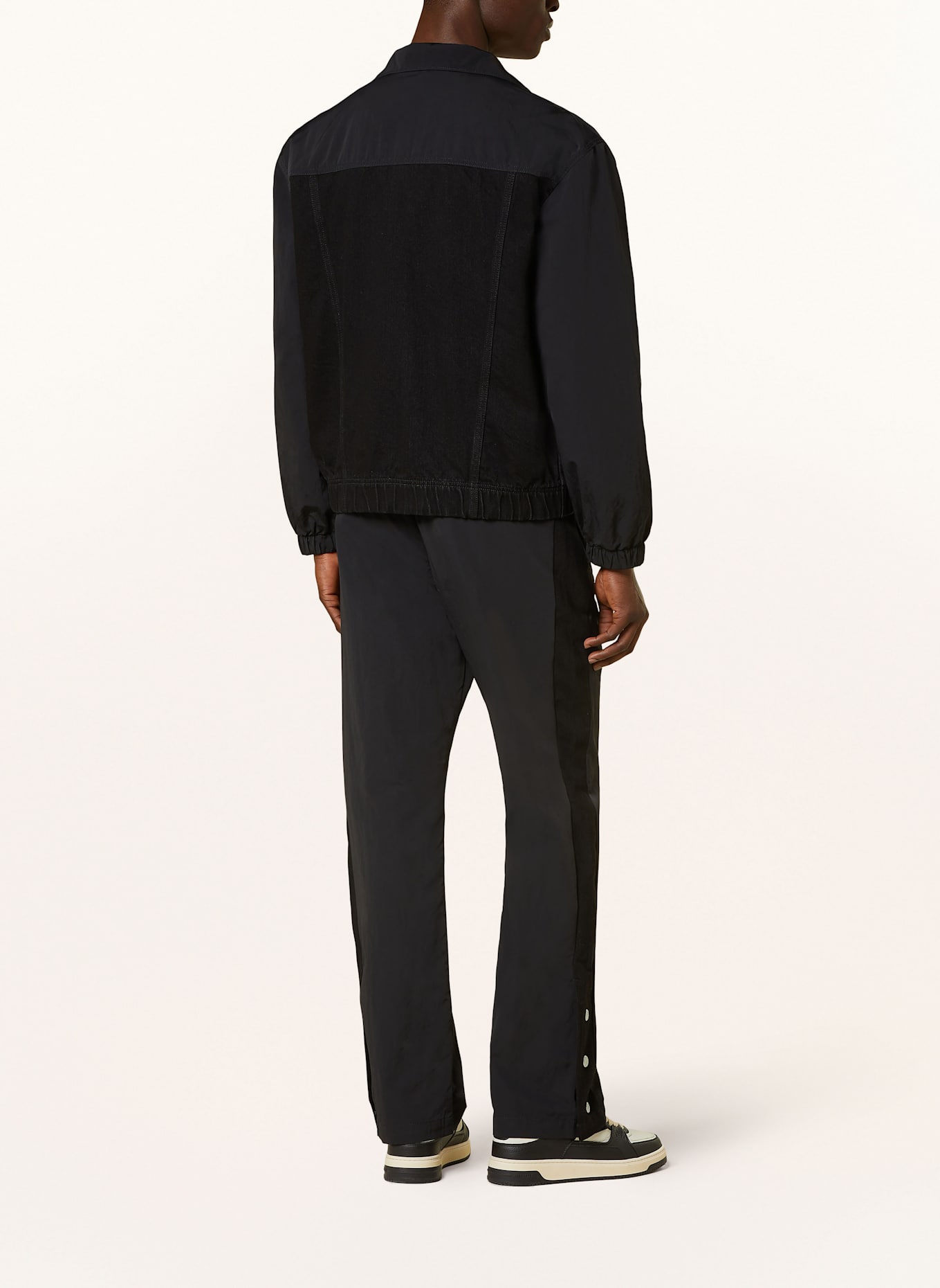 HUGO Jacke BORO im Materialmix: SCHWARZ