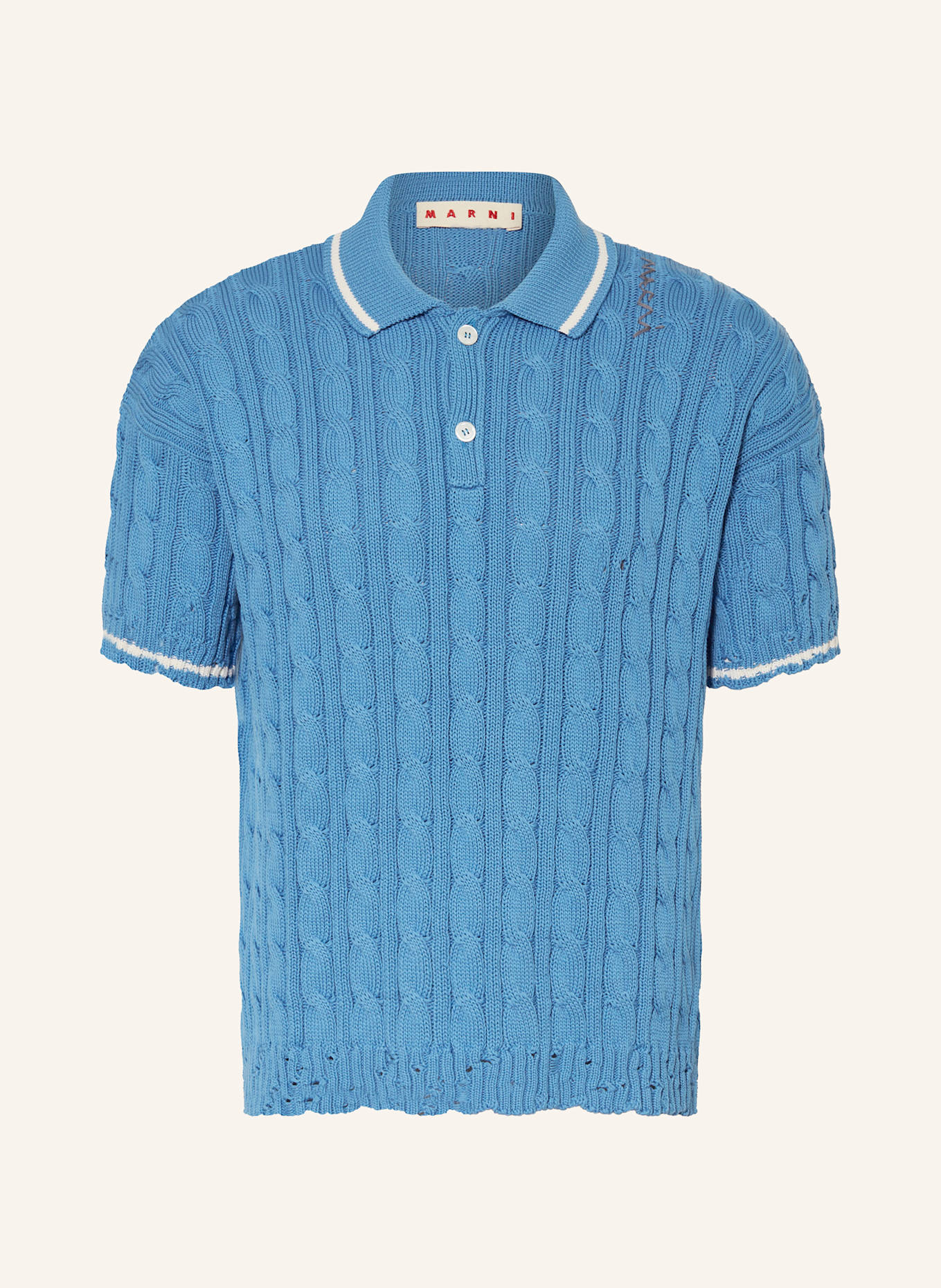 MARNI Strick-Poloshirt: BLAU
