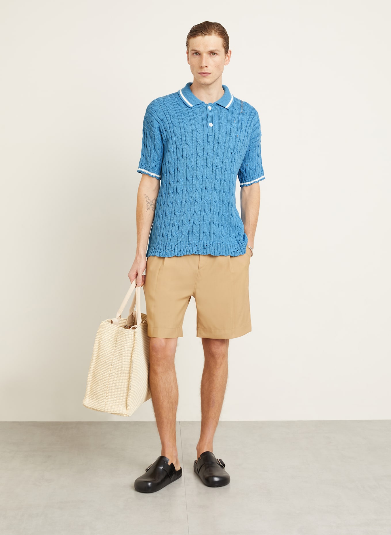 MARNI Strick-Poloshirt: BLAU